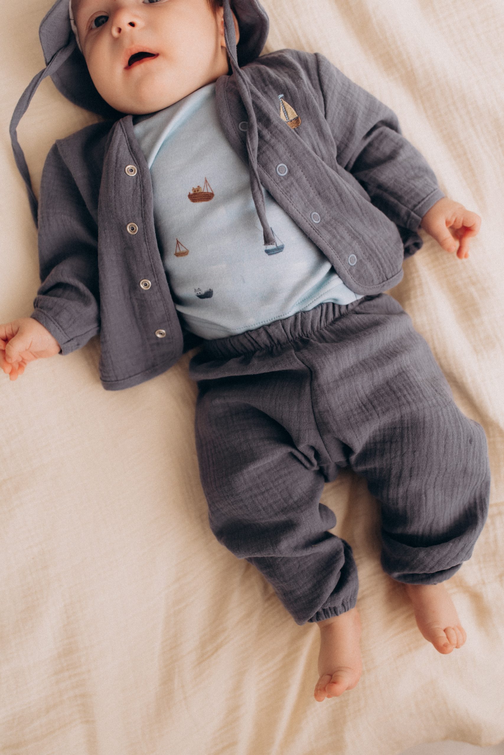 Woolly Organic Trousers pantaloni mussola cotone bio SS27