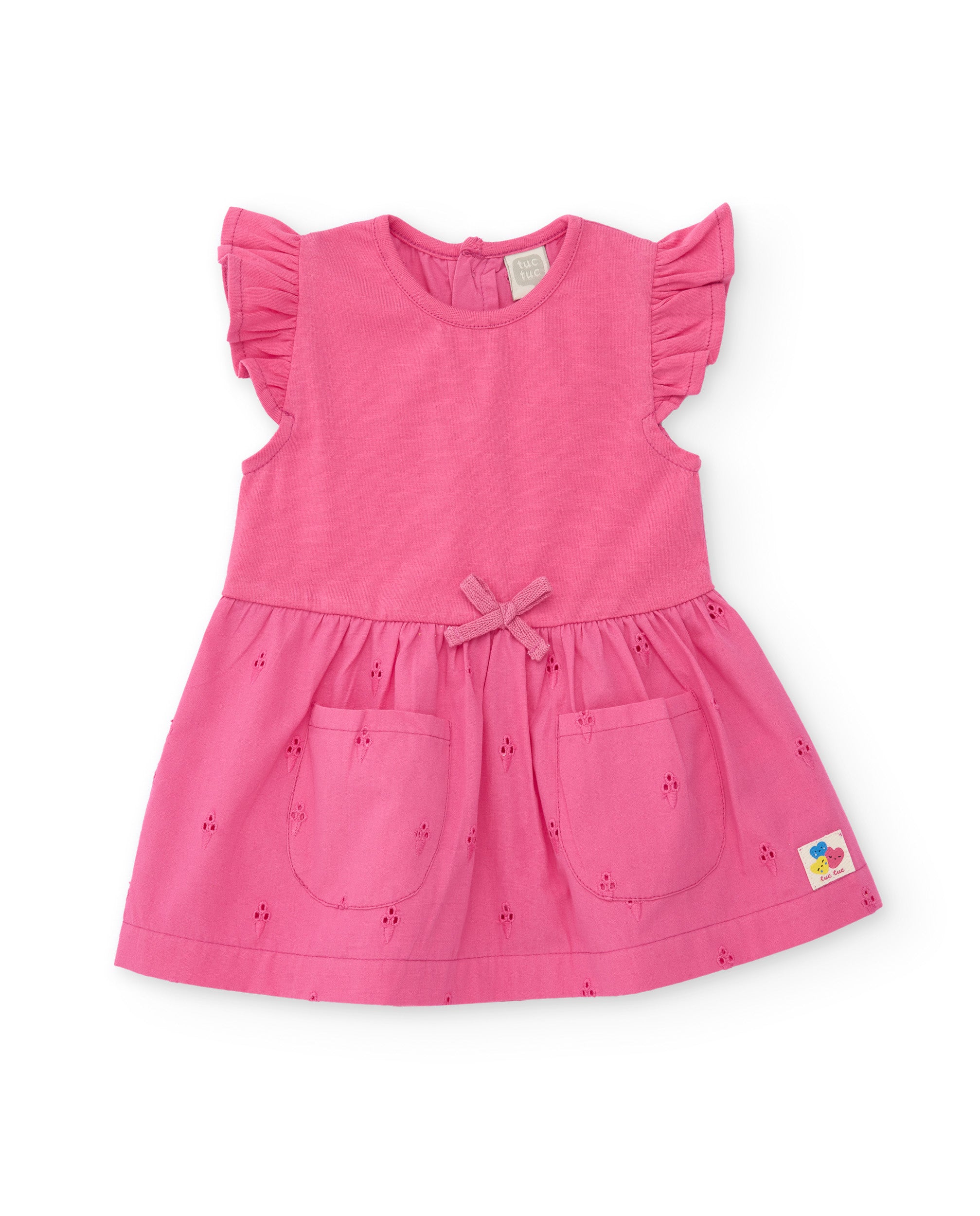 TucTuc Vestiti Vestito Neonato Cotone Rosa con Culotte