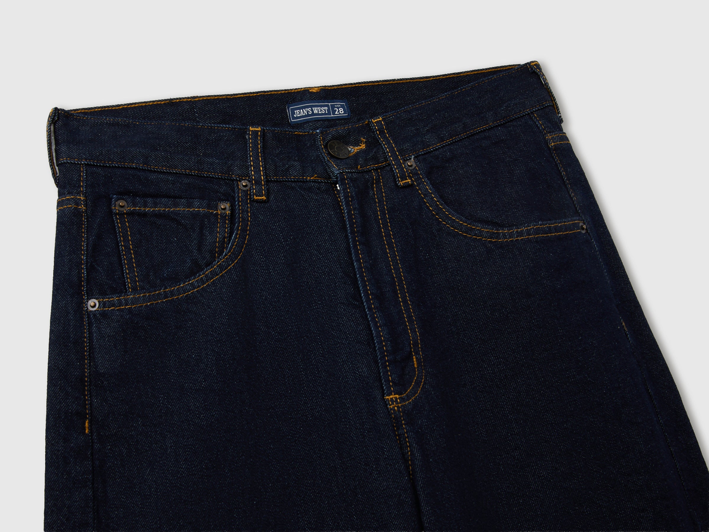 Benetton Jeans 4MJXNE006_901 jeans larghi cotone rinse