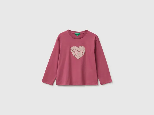 United Colors of Benetton T-shirt stampa cotone bio bimba 82