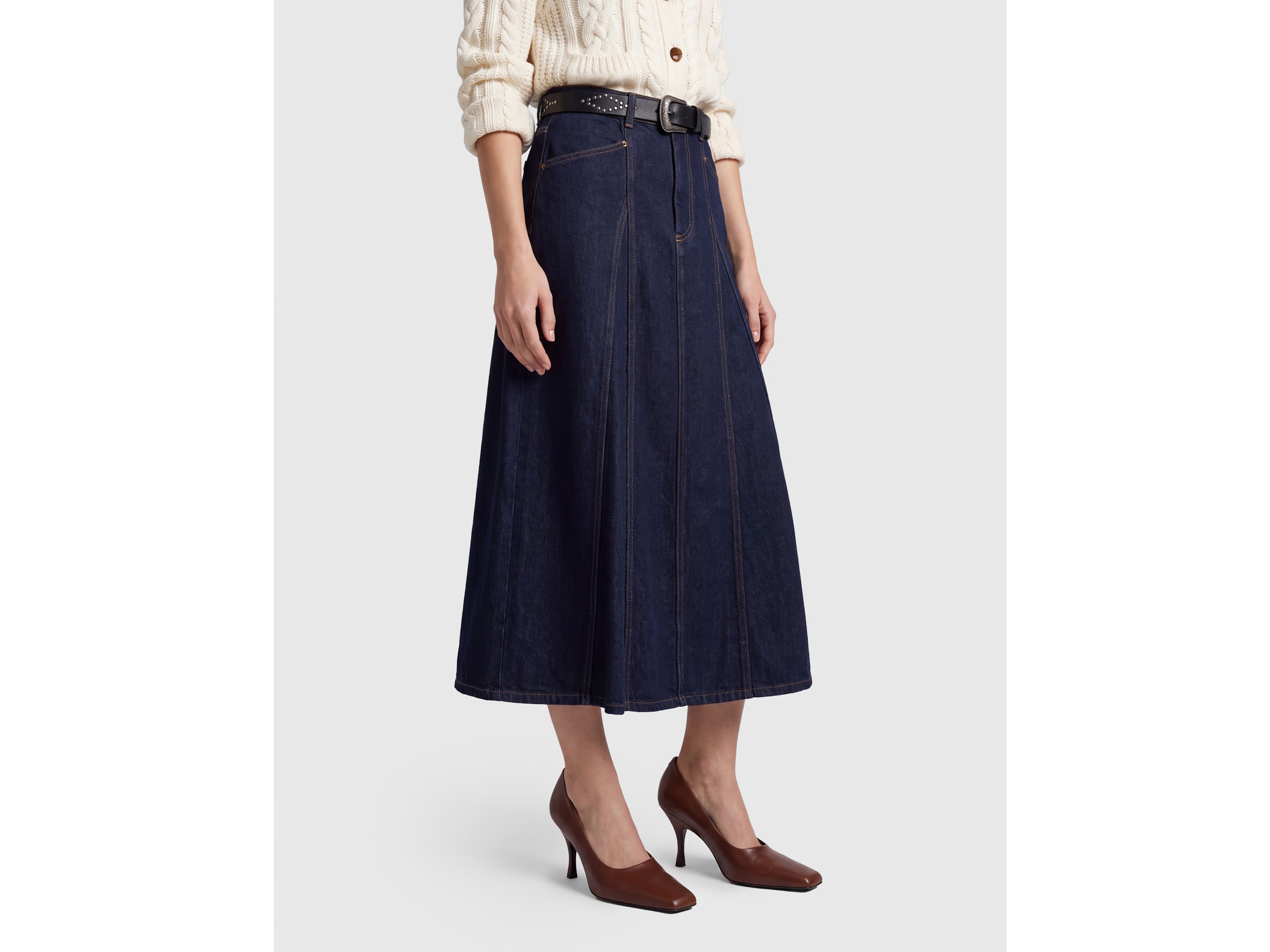 United Colors of Benetton Gonna Denim Effetto Usato Cotone 27