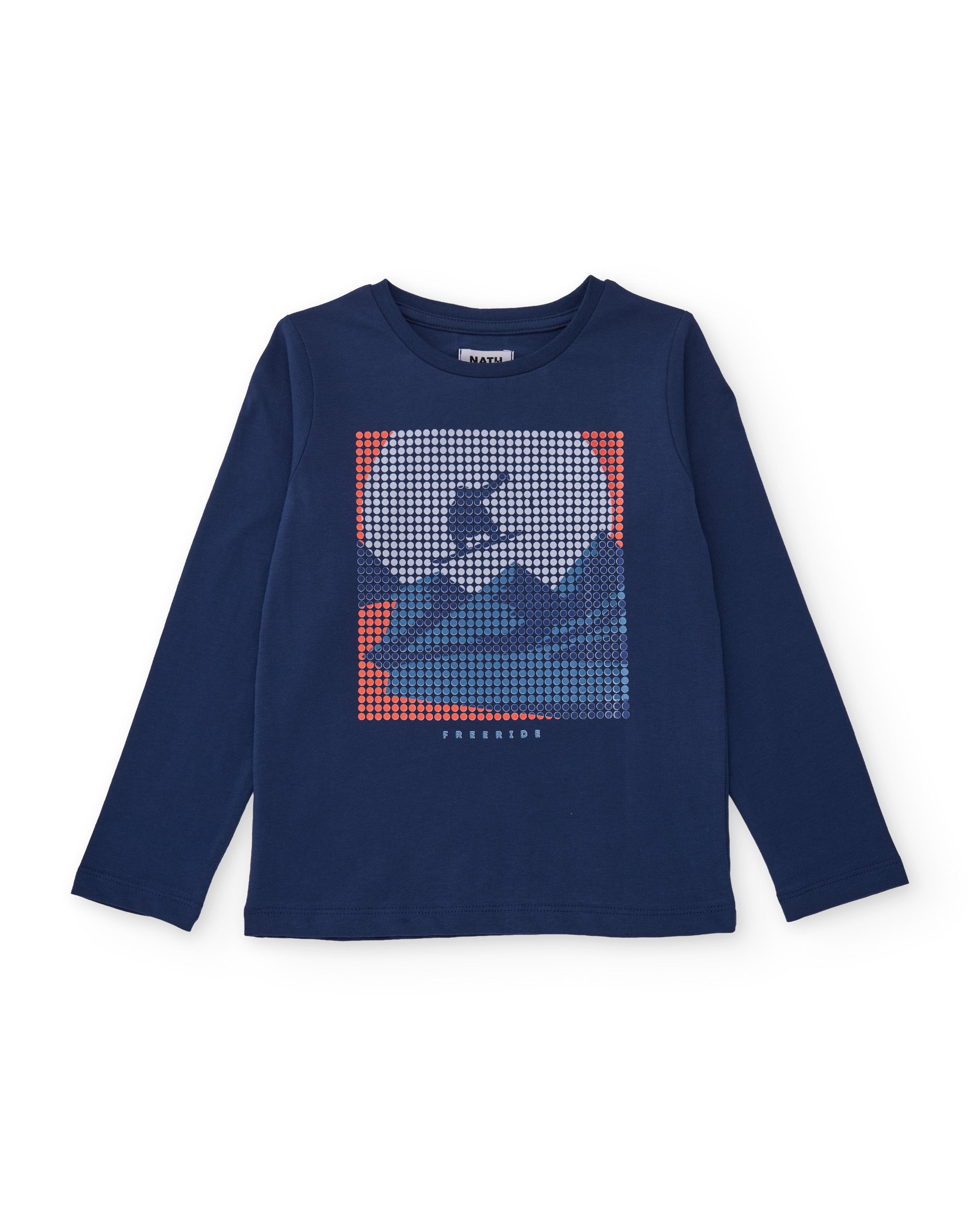TucTuc Magliette maglietta bambino blu maniche lunghe cotone