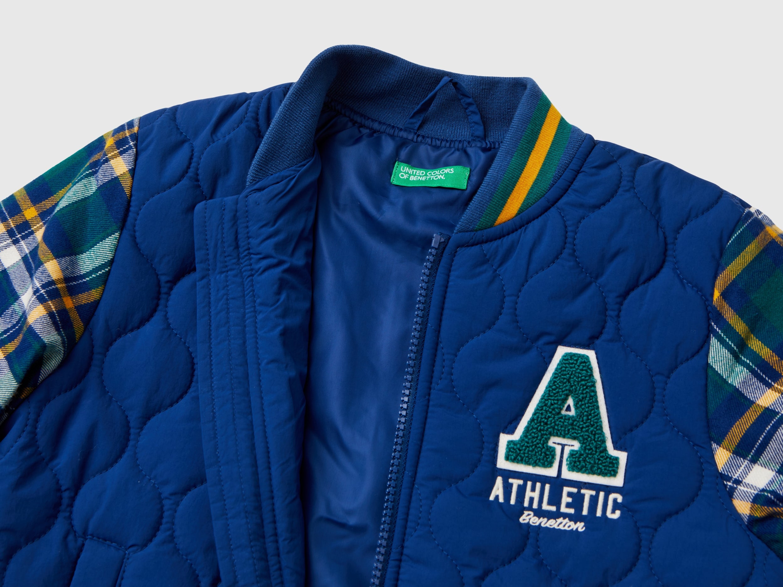 United Colors of Benetton bomber bambino trapuntato tartan