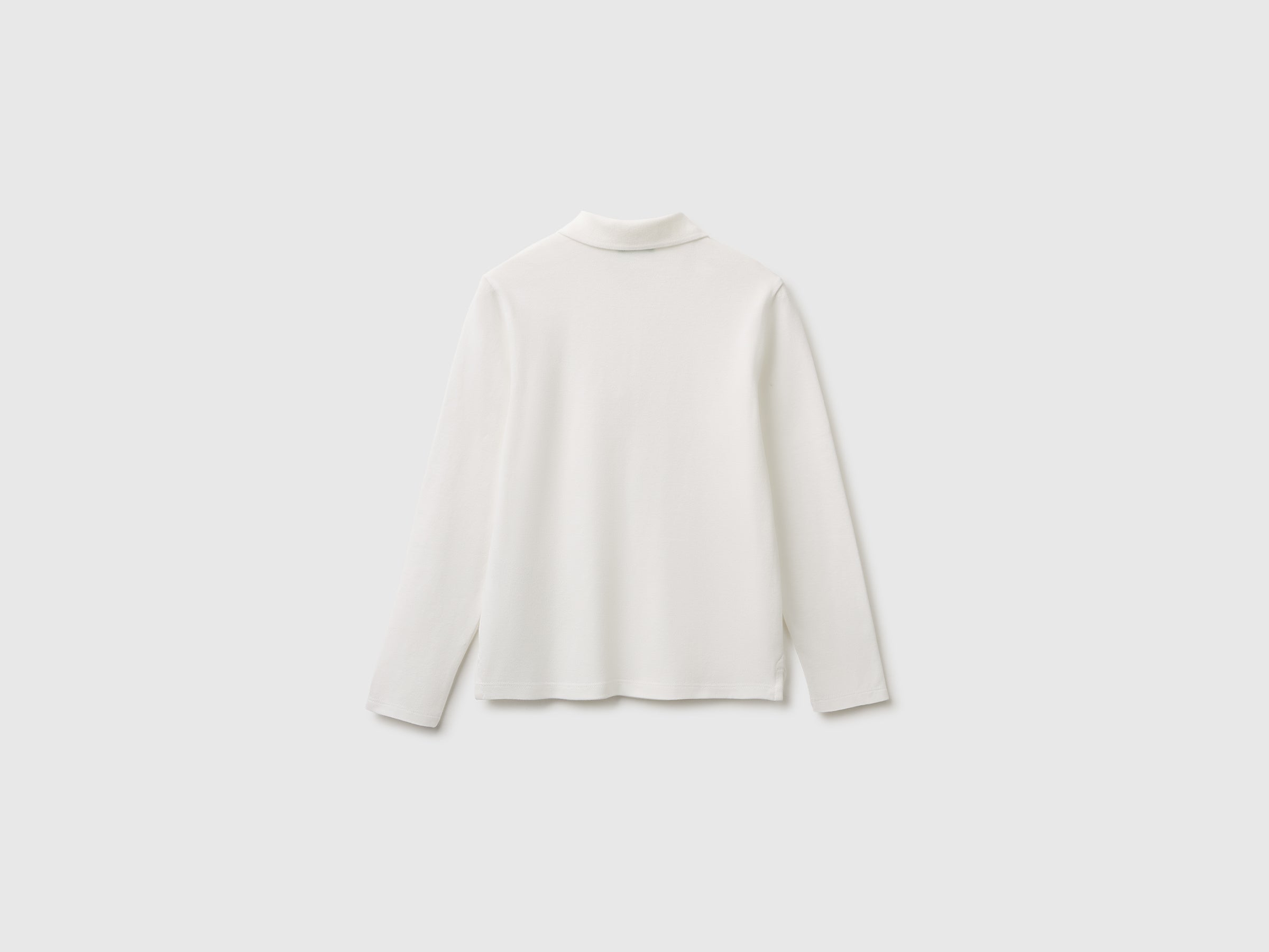 United Colors of Benetton Polo maniche lunghe cotone organico piquet