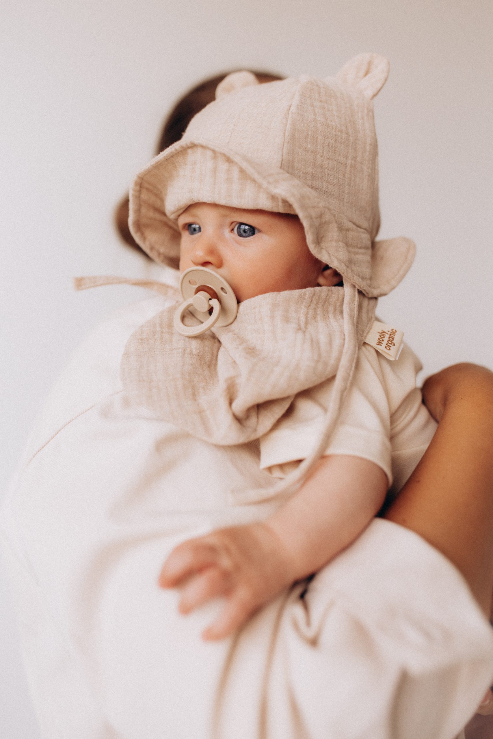 Woolly Organic Baby Bibs Bavaglino mussola cotone bio GOTS leggero