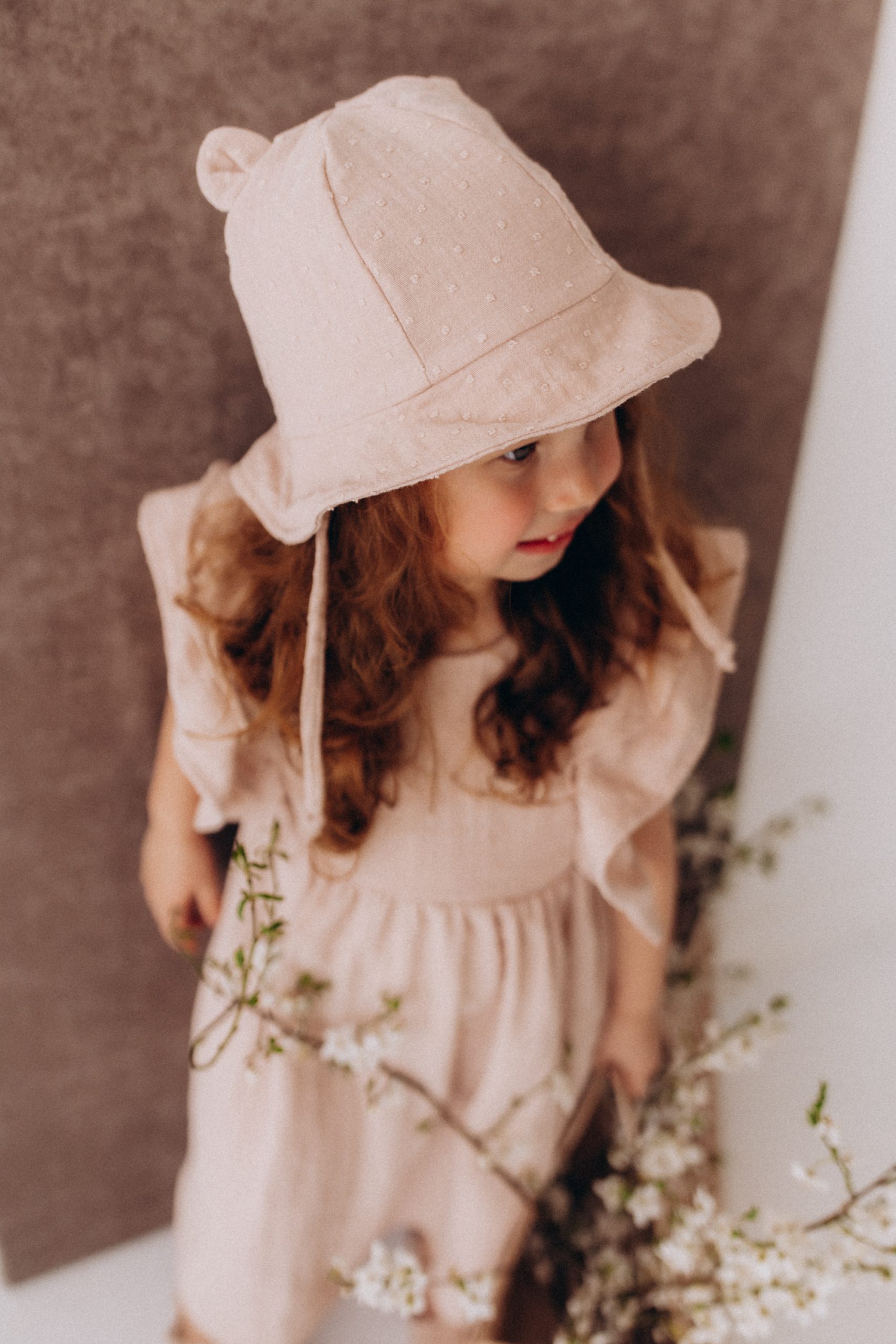 Woolly Organic Baby Hats Muslin Sun Hat Teddy SS26 sole