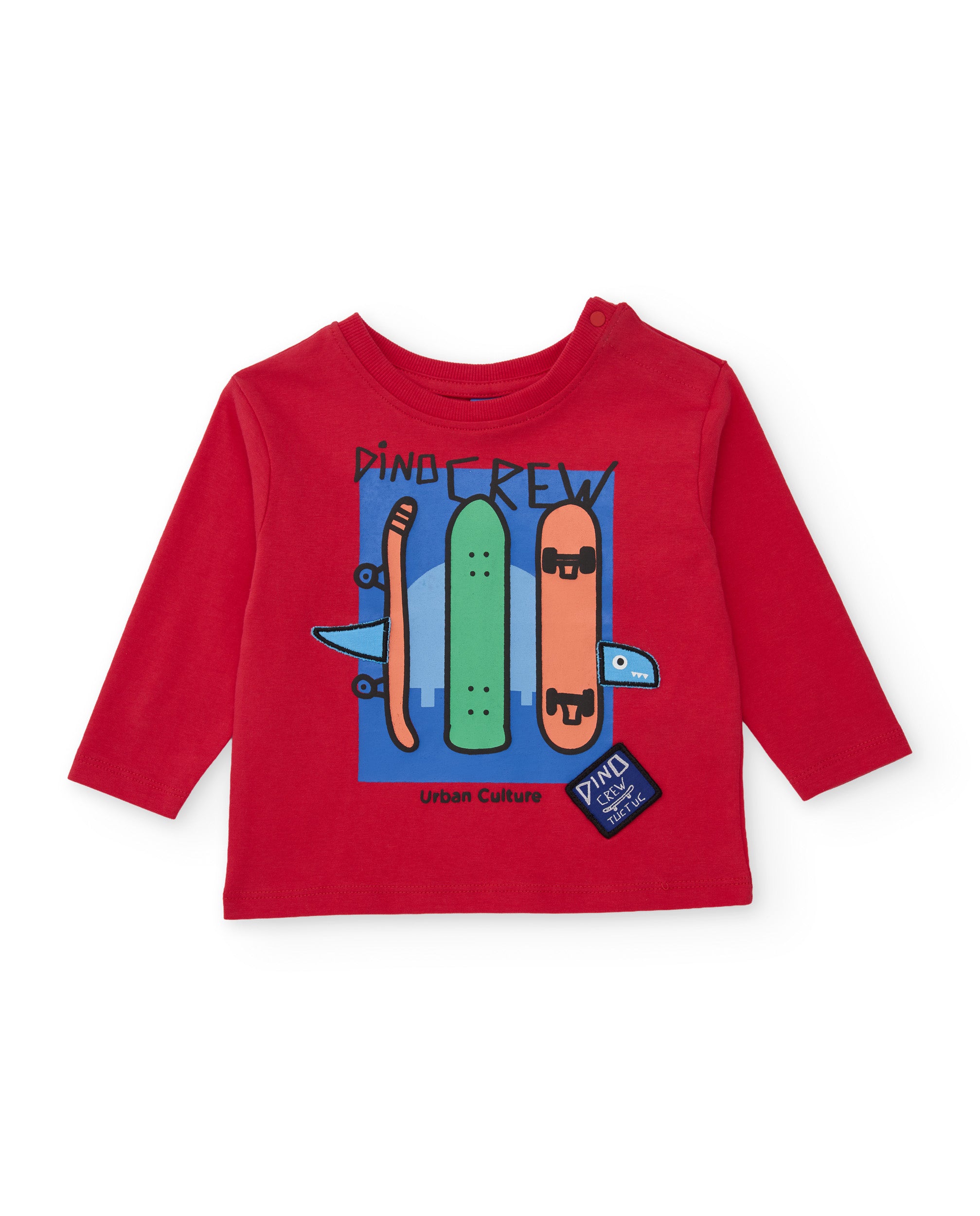 TucTuc Magliette T-Shirt Bimbo Rosso Jersey Maniche Lunghe