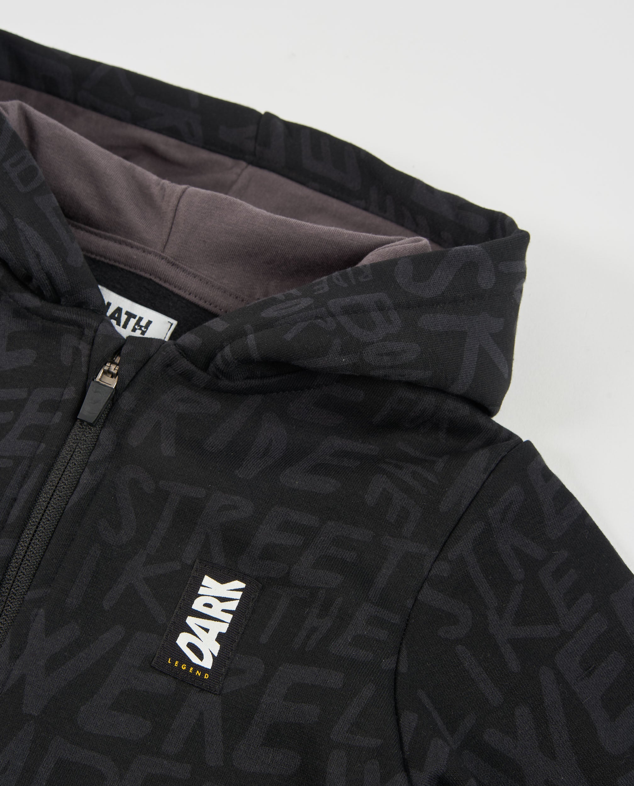 TucTuc Felpa bambino nera cotone cappuccio zip