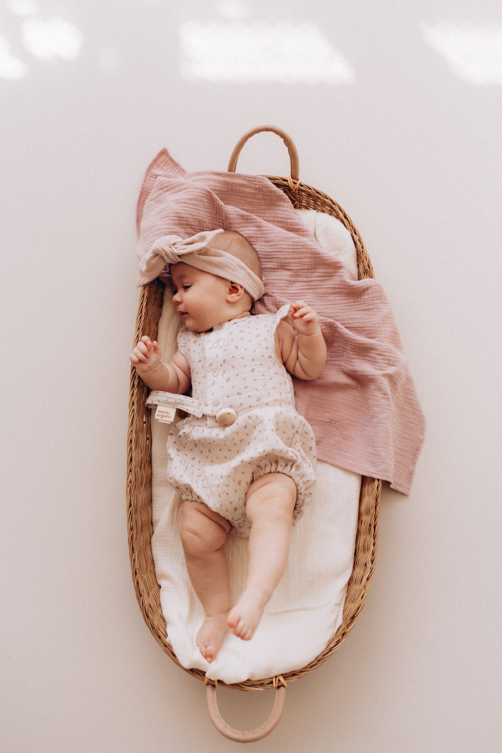 Woolly Organic Muslin fascia neonata mussola cotone SS26
