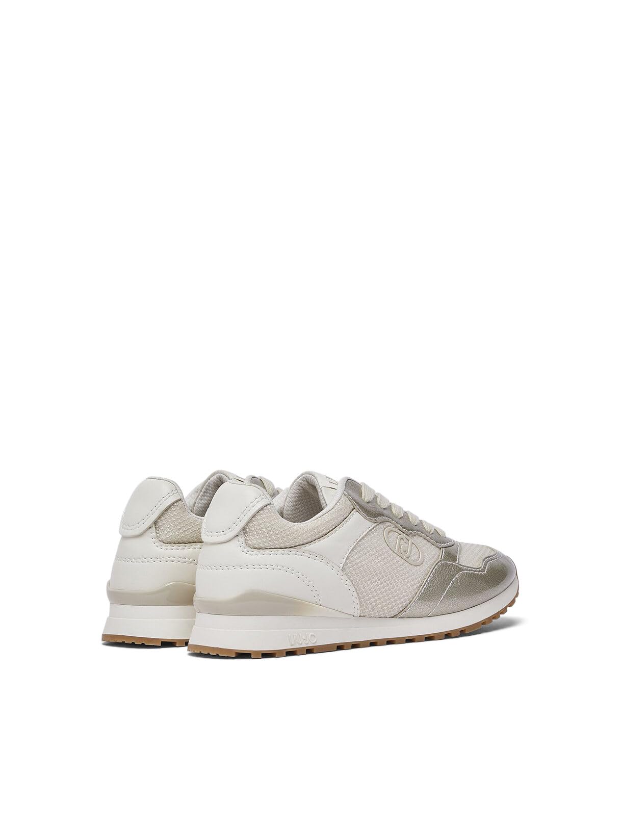 Liu Jo Sneakers Bianche 35 Mesh Glossy con Monogram