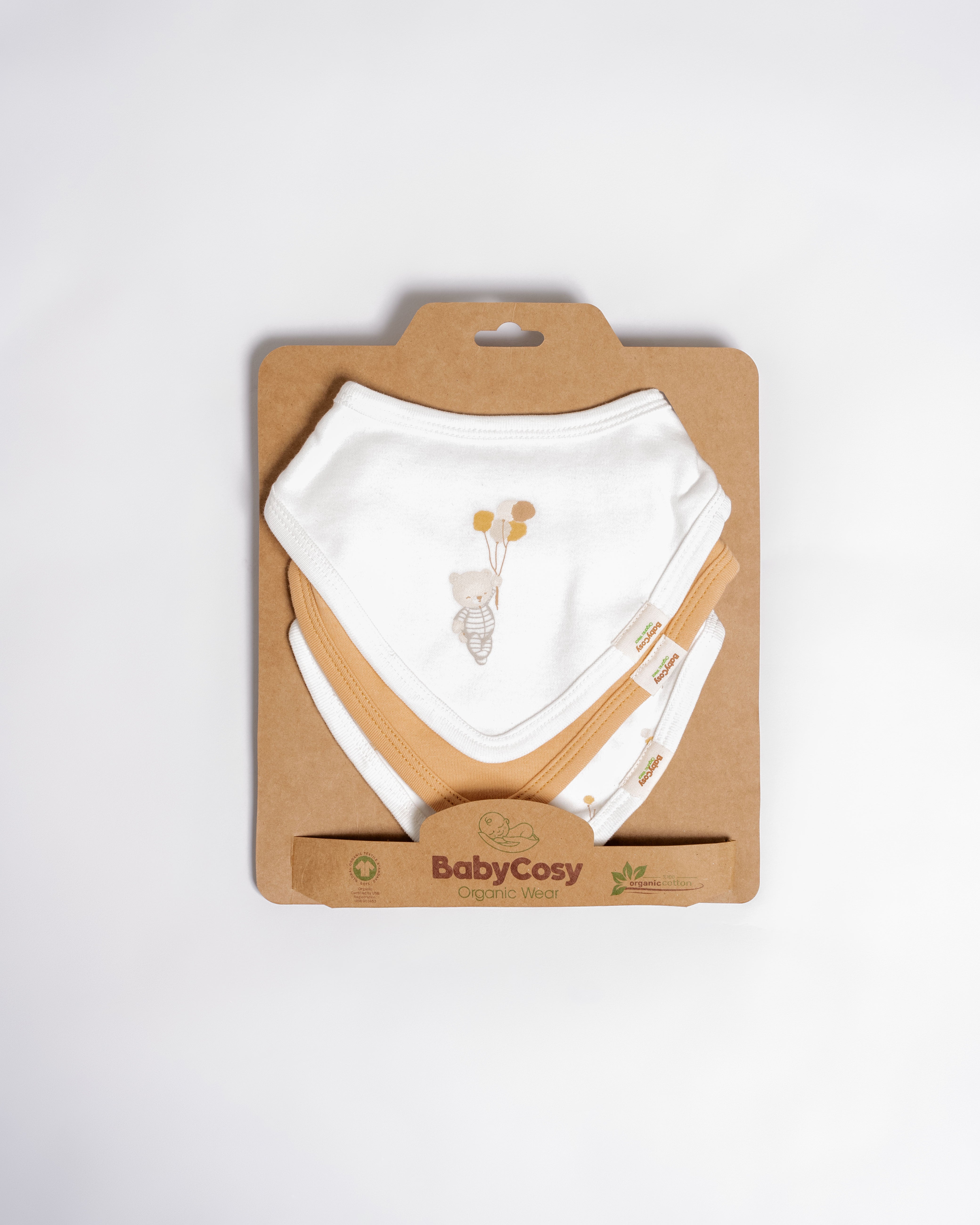 Kokarcia Babycosy Organic Set 3 Bavaglini Cotone Palloncino