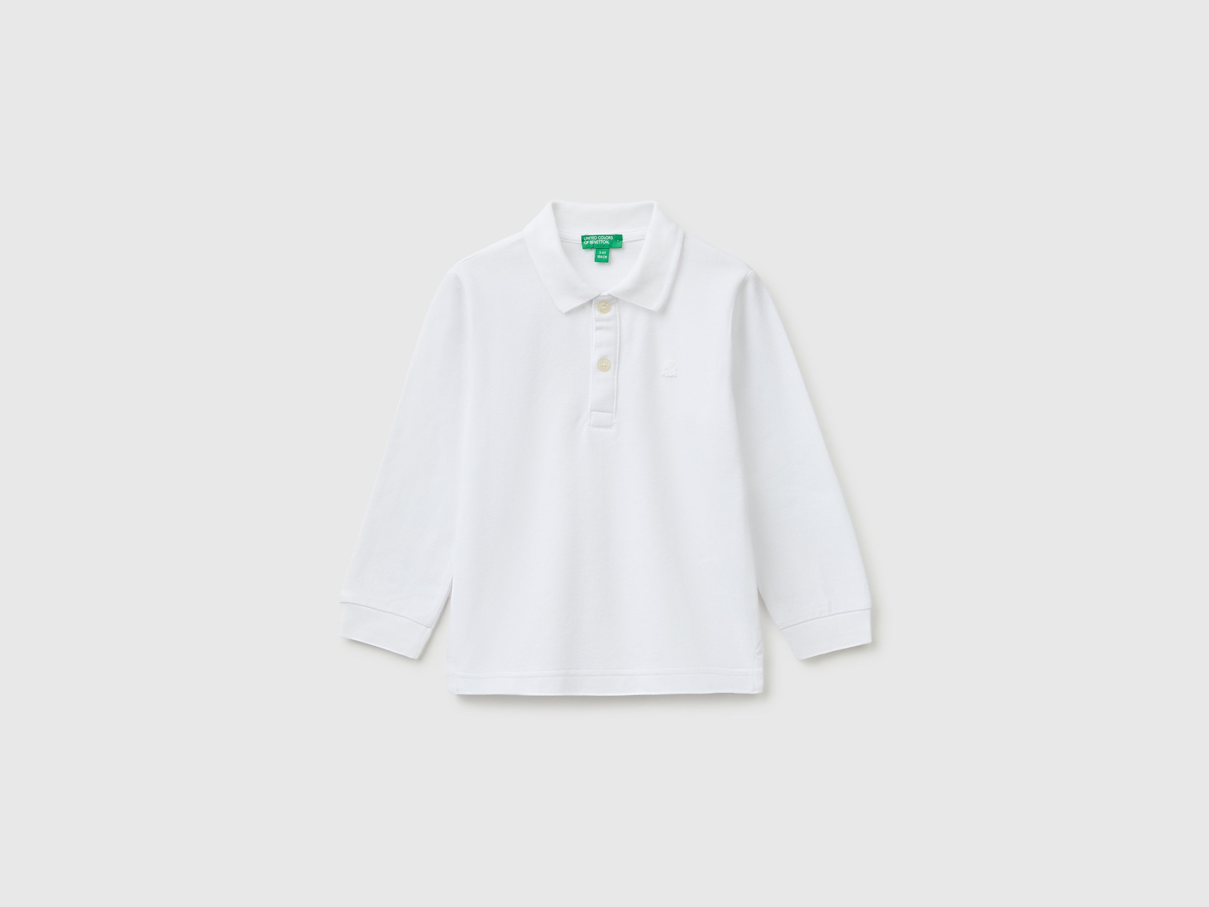 Benetton Polos Polo Manica Lunga Bambino Cotone Bio