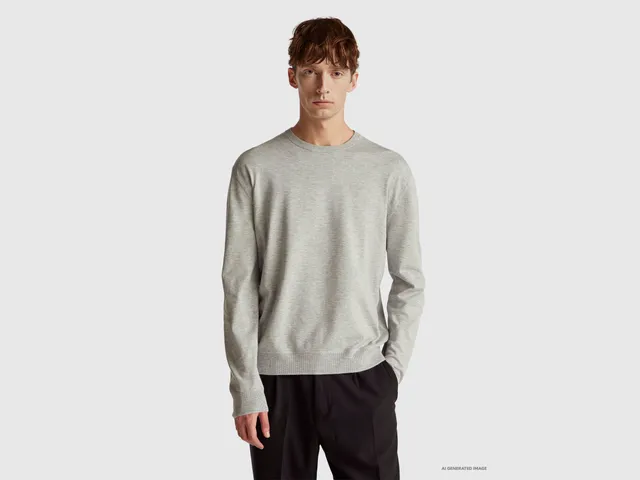 United Colors of Benetton Maglione Viscosa Collo Rotondo Manica Lunga