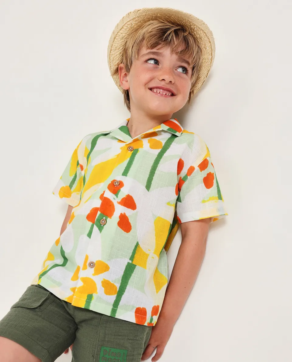 TucTuc Camicette Camicia Bambino Verde Stampa Artistico