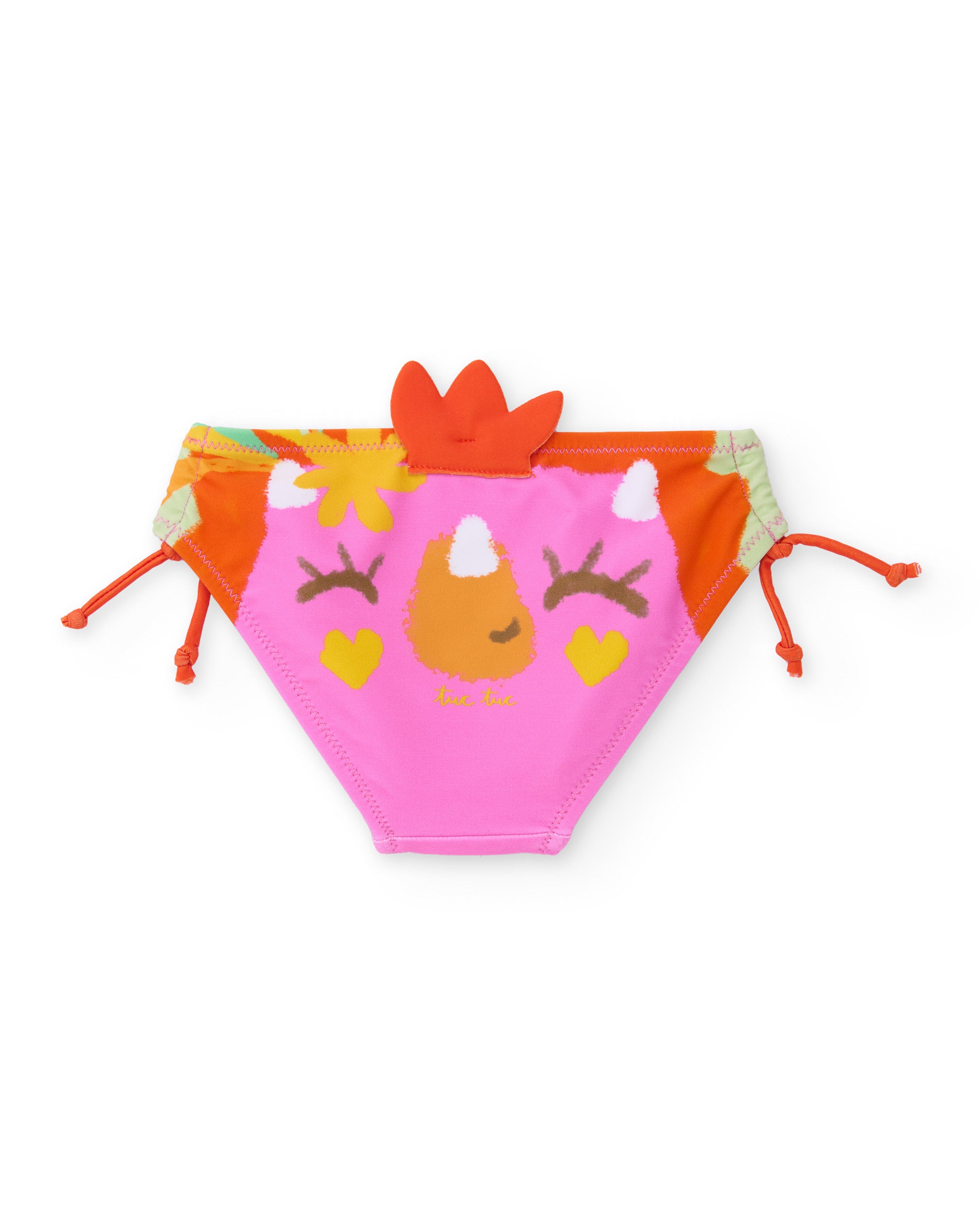 TucTuc Costumi Da Bagno culottina mare bambina rosa laccetti