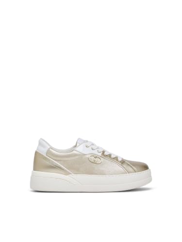 Liu Jo Sneakers Pelle Laminata Oro 35 EU