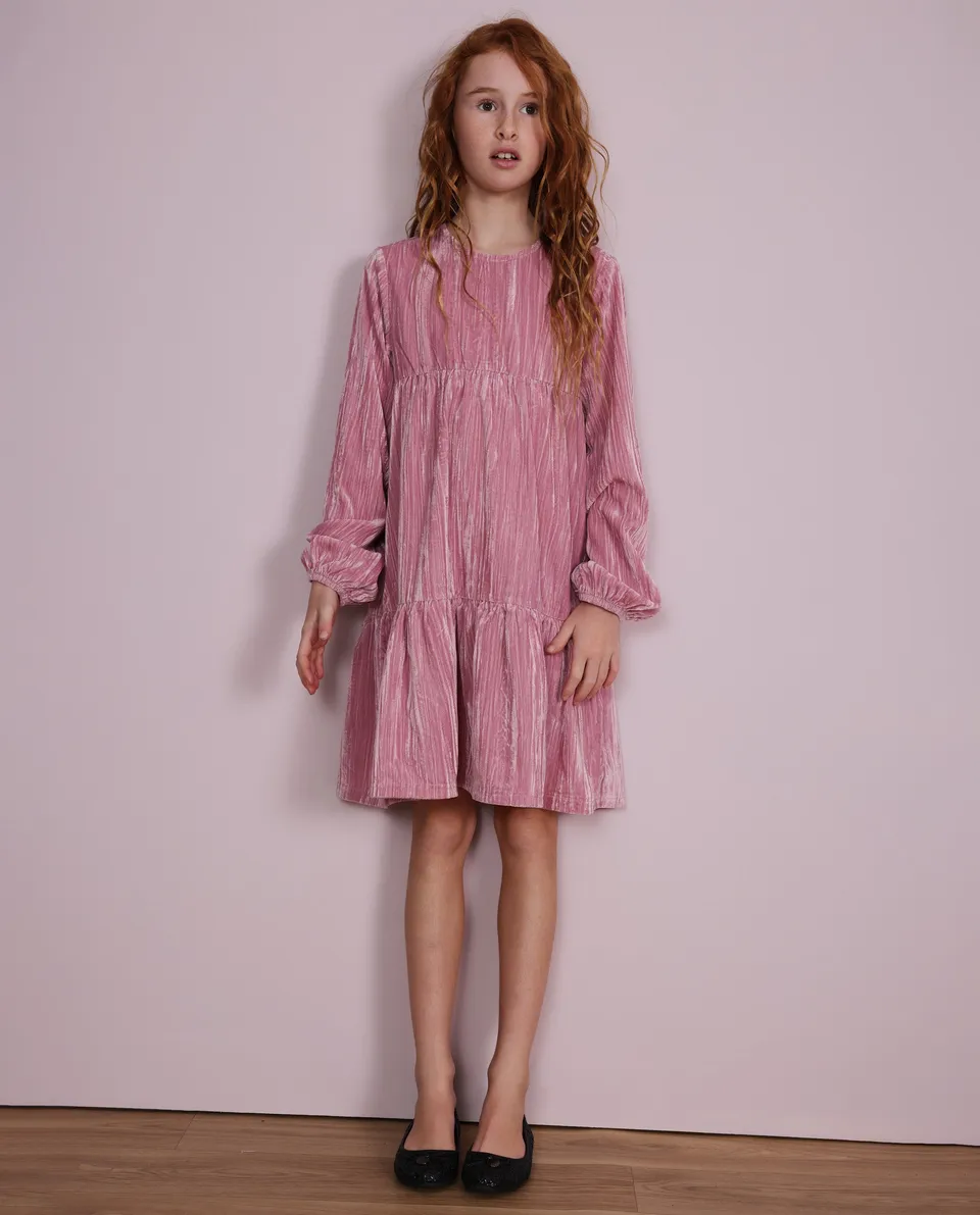 TucTuc Vestiti Abito Bambina Rosa Volant Festa