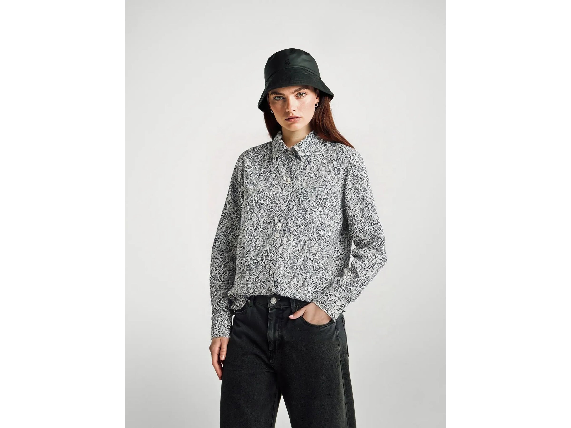 United Colors of Benetton camicia fantasia cotone leggero