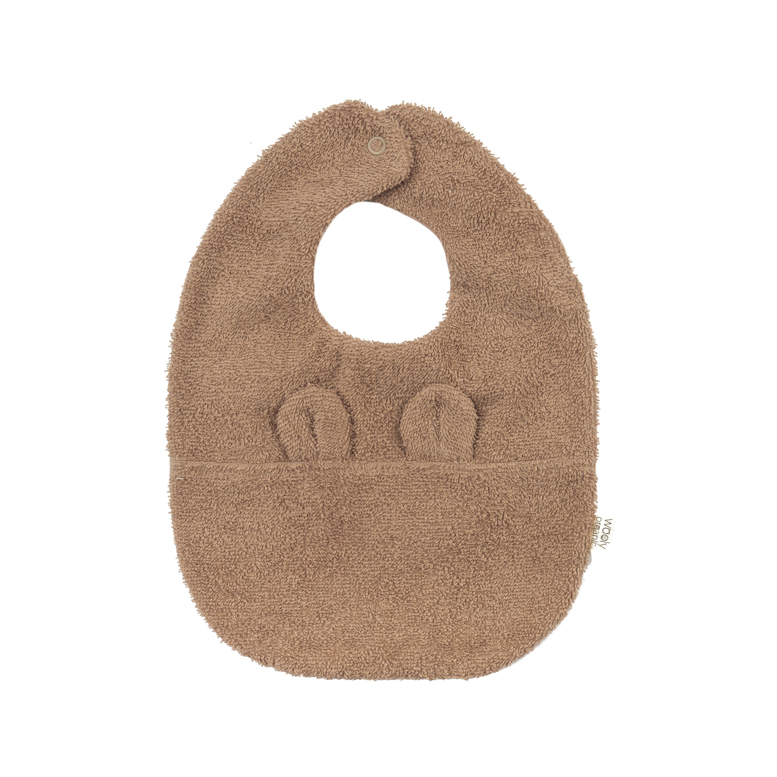 Woolly Organic Bib Teddy Ears bavaglino cotone organico Noos