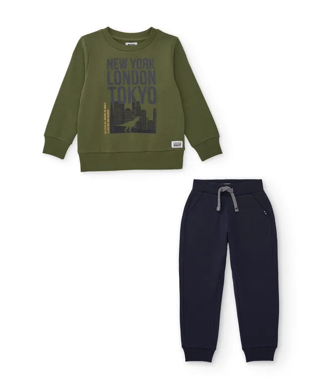 TucTuc Completi Completo Bambino Verde Oliva Cotone