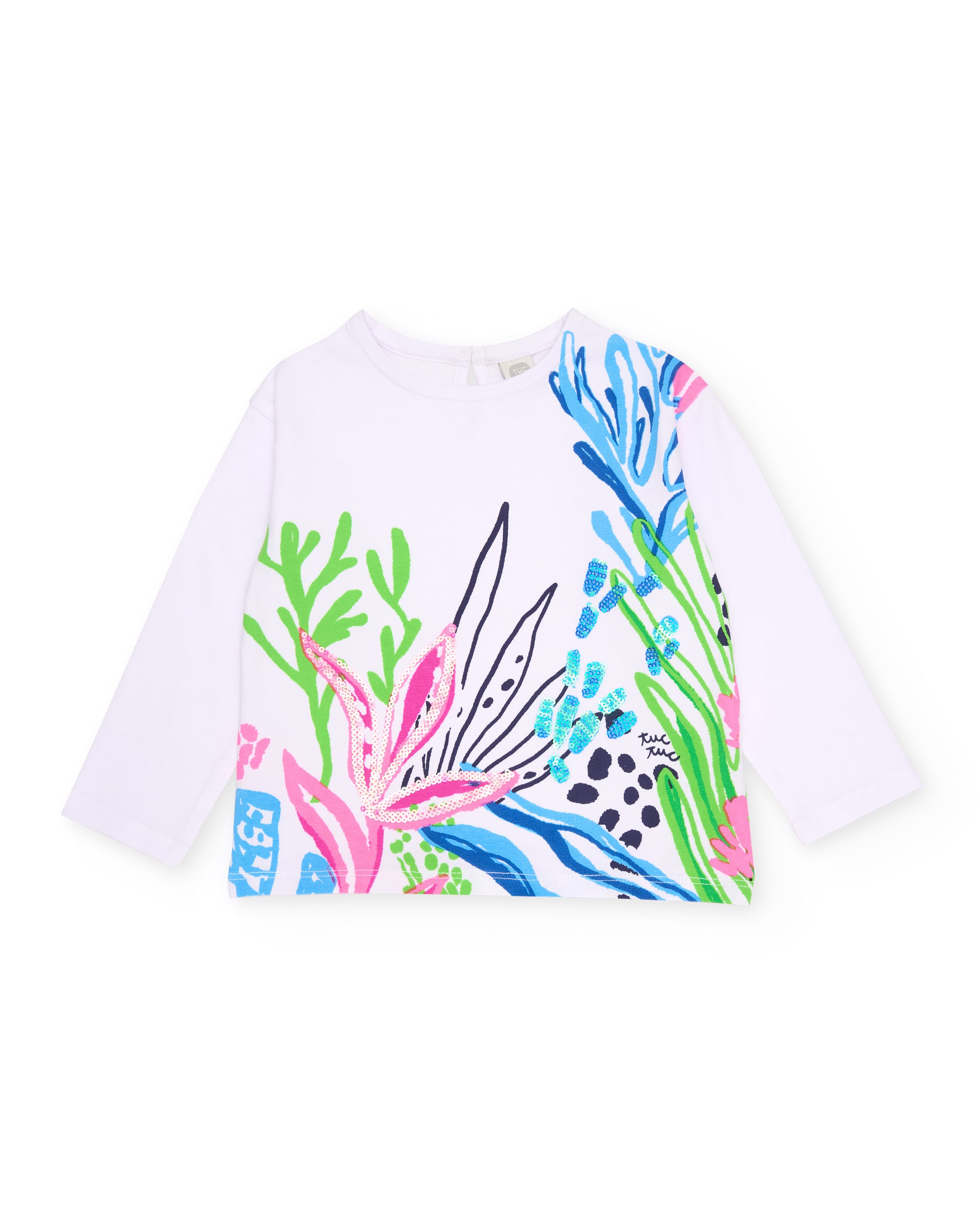TucTuc Magliette T-shirt bambina maglia bianca stampa marina
