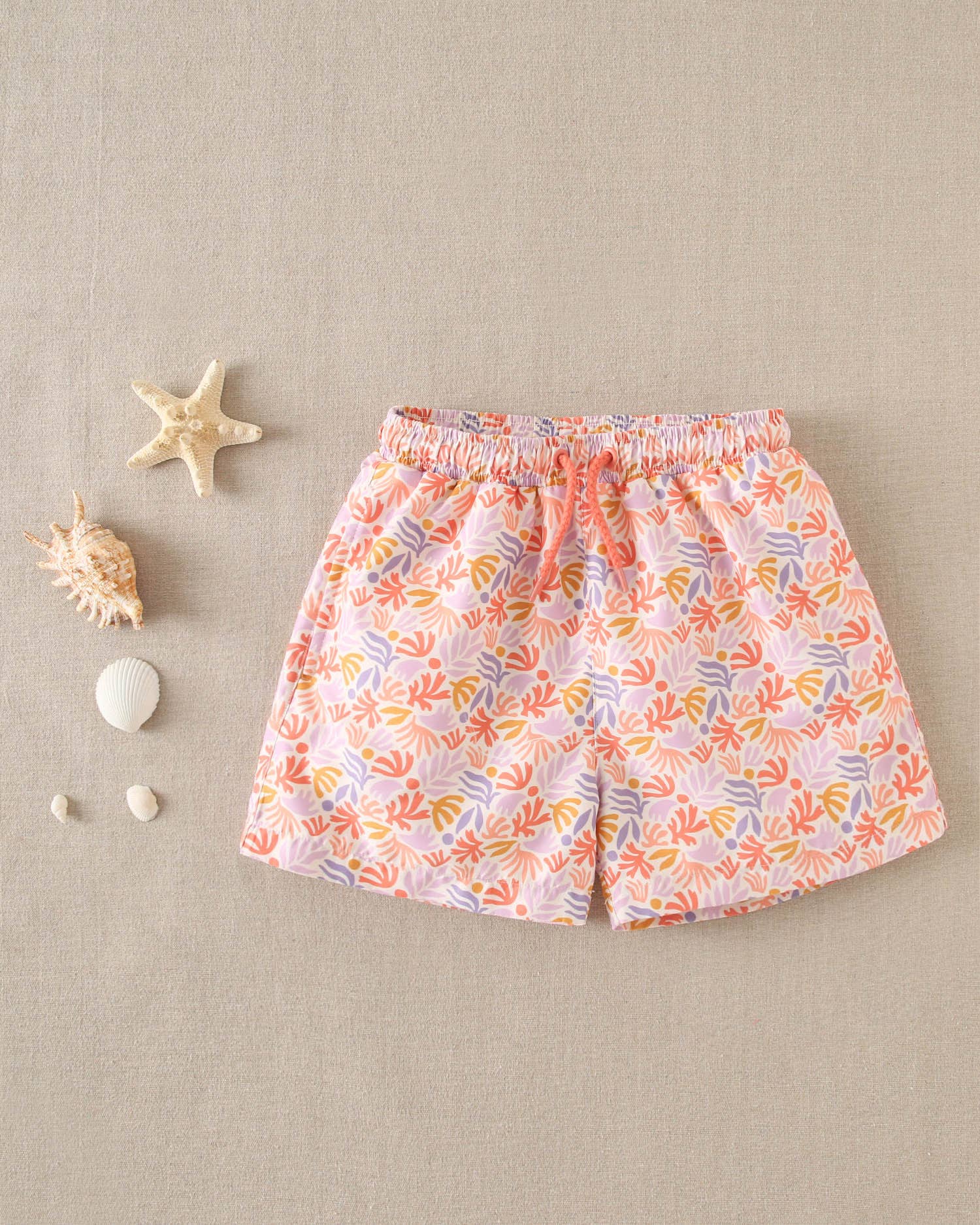 Dadati Costume Pantaloncino Bimbo Floreale Arancione 4-6A