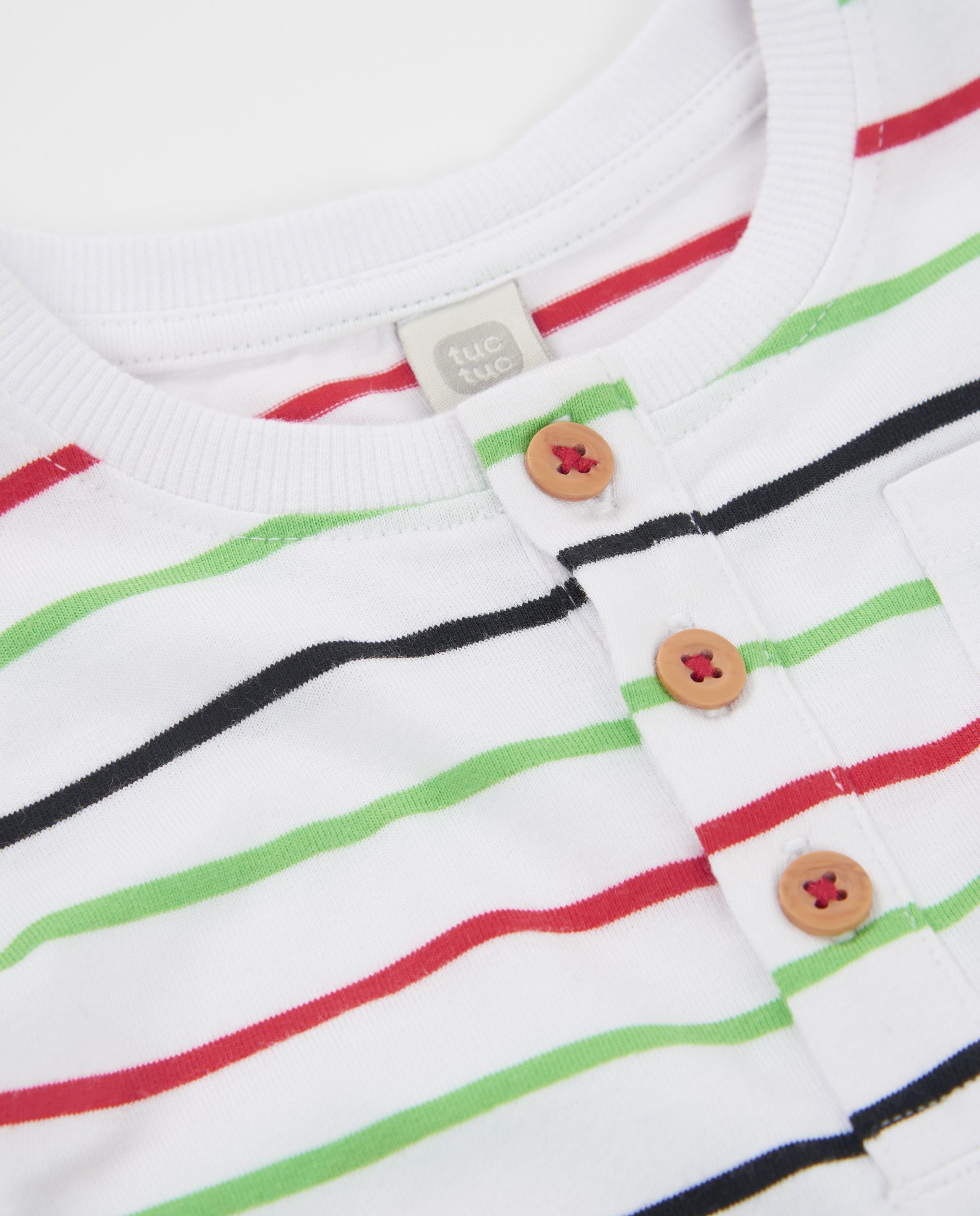 TucTuc Magliette t-shirt bambino bianca righe cotone