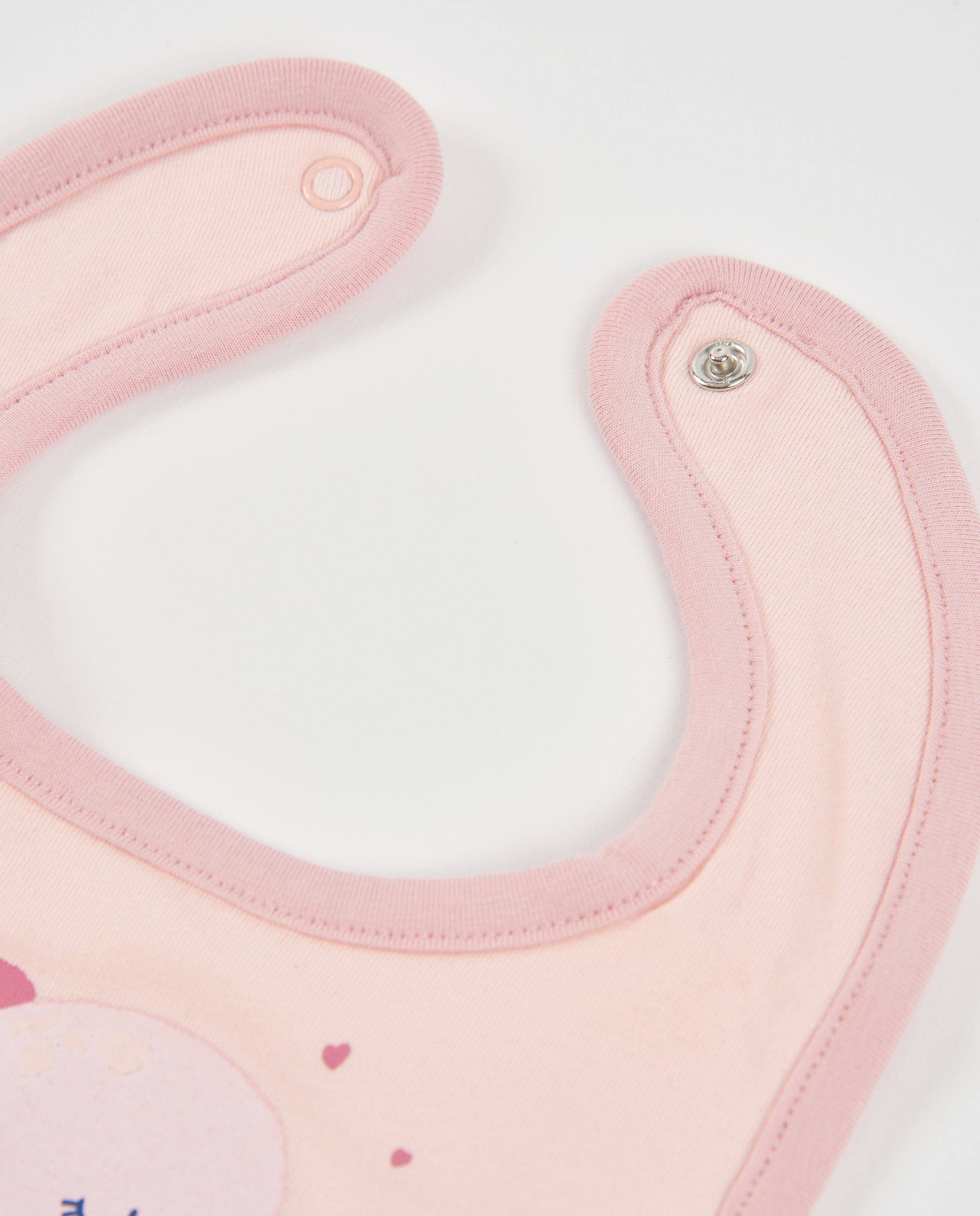 TucTuc Accessori Bavaglini Cotone Neonato Rosa Dinosauro 2pz