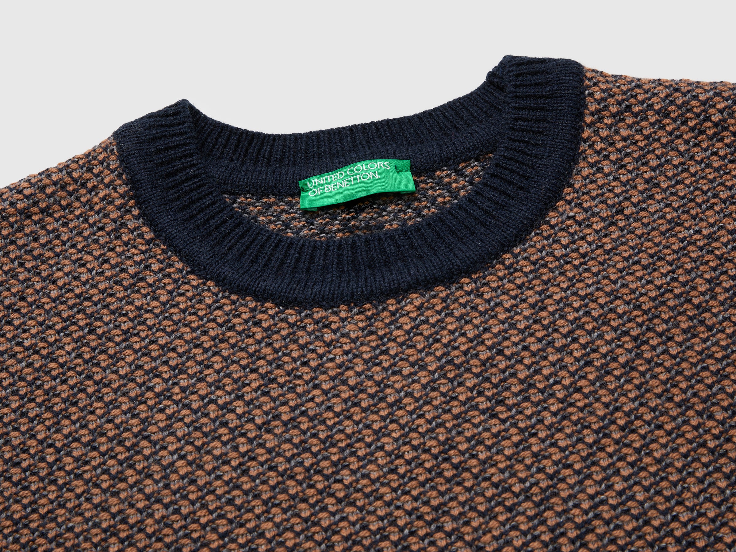 United Colors of Benetton Maglione Jacquard Lana Cotone