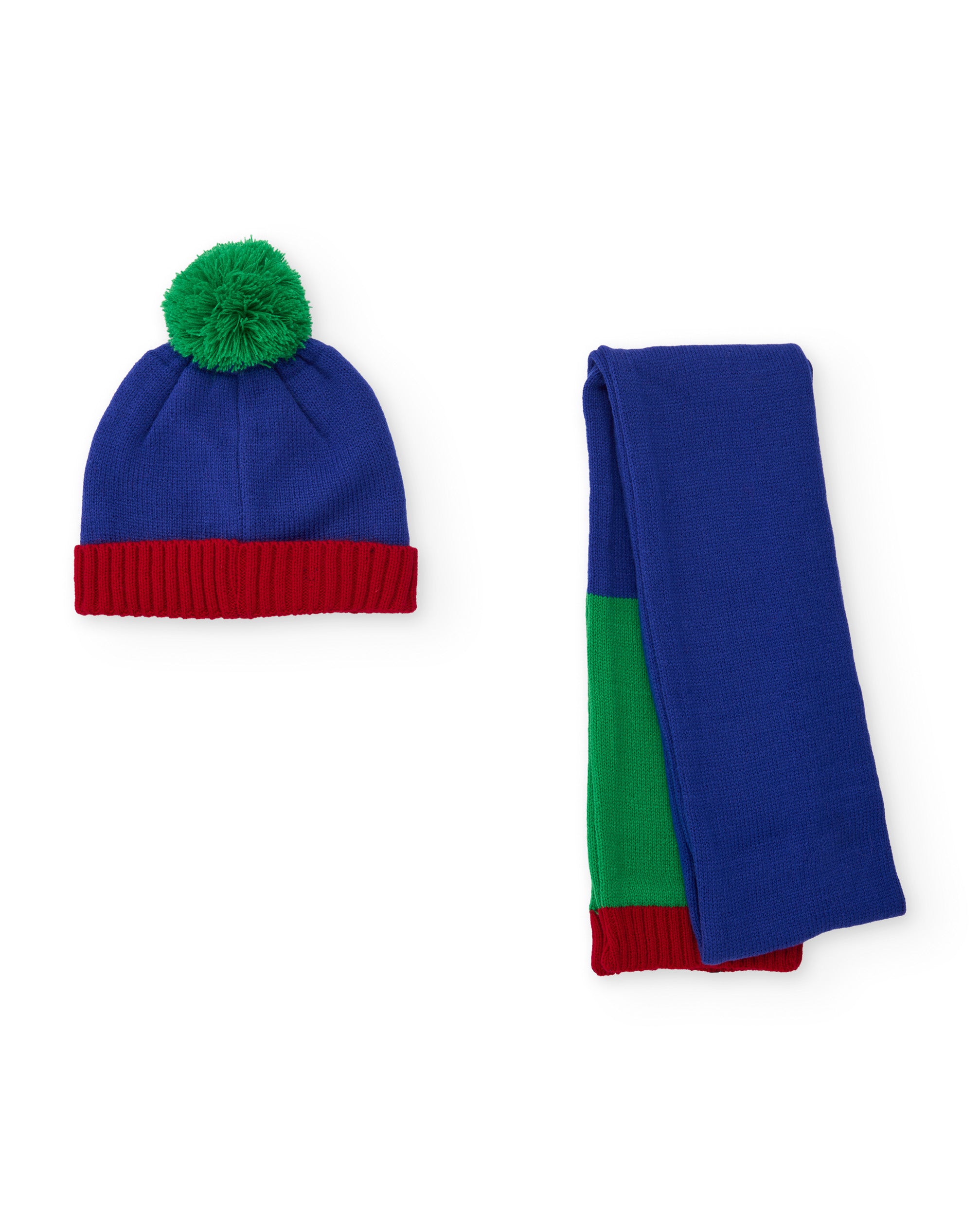 TucTuc Accessori set berretto e sciarpa blu dinosauro maglia