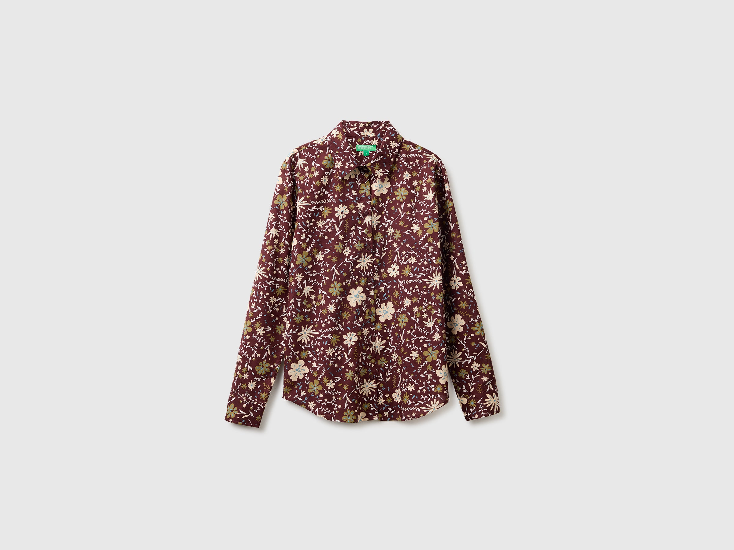 United Colors of Benetton camicia fantasia cotone maniche lunghe M