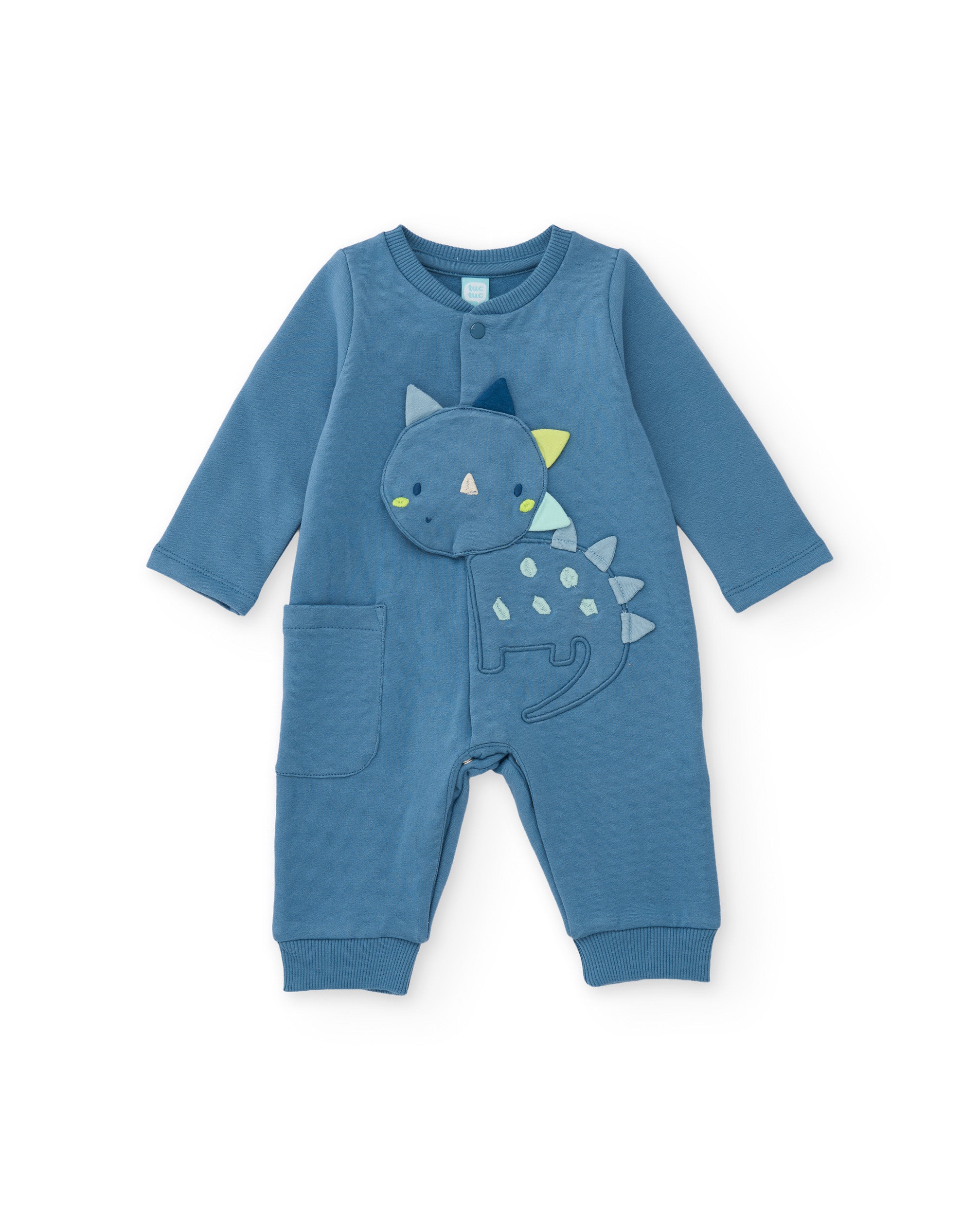 TucTuc Tutine Tutina neonato dinosauro blu felpa maniche lunghe