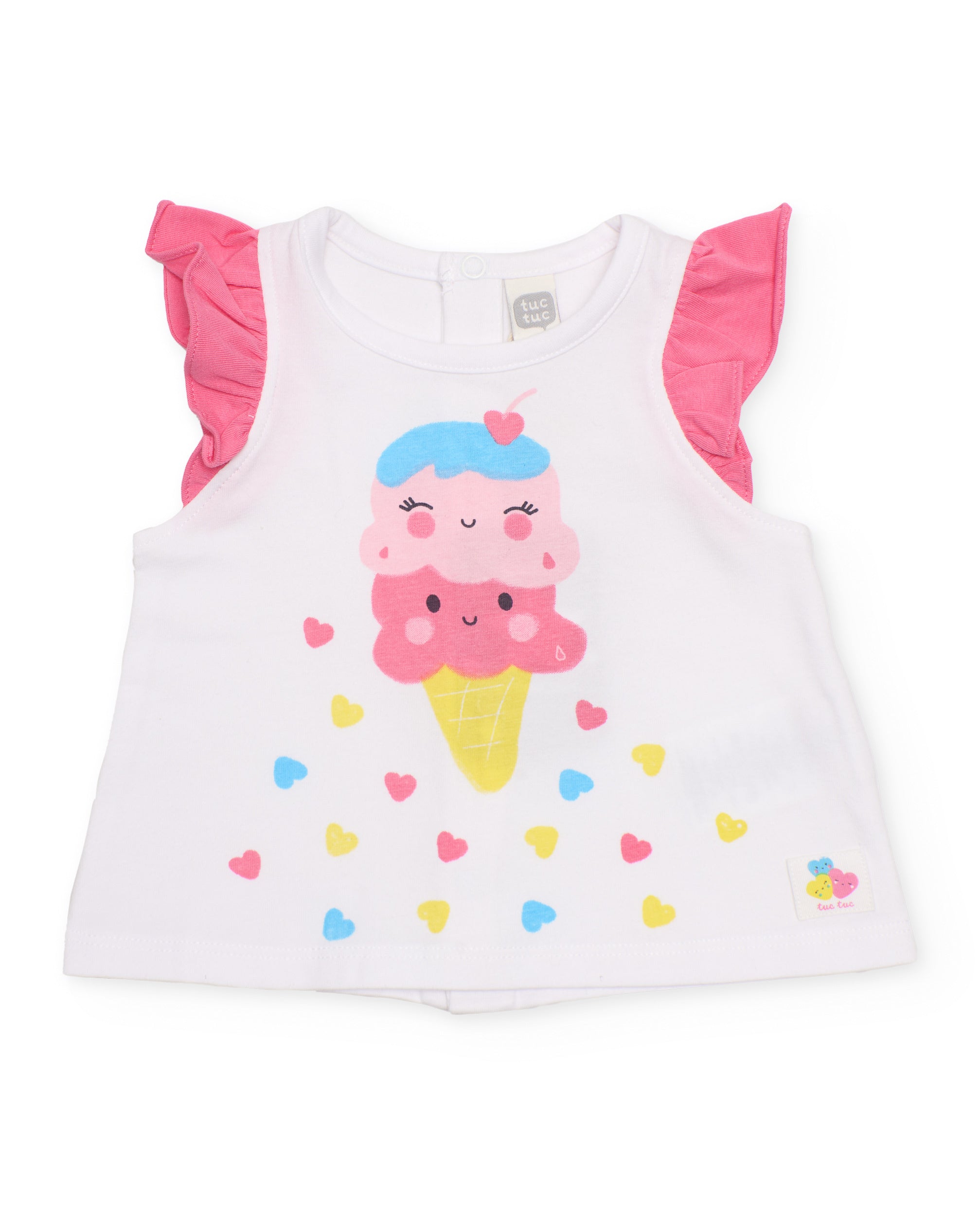 TucTuc Completi Maglia Neonata Bianco 3-6 Mesi Volant