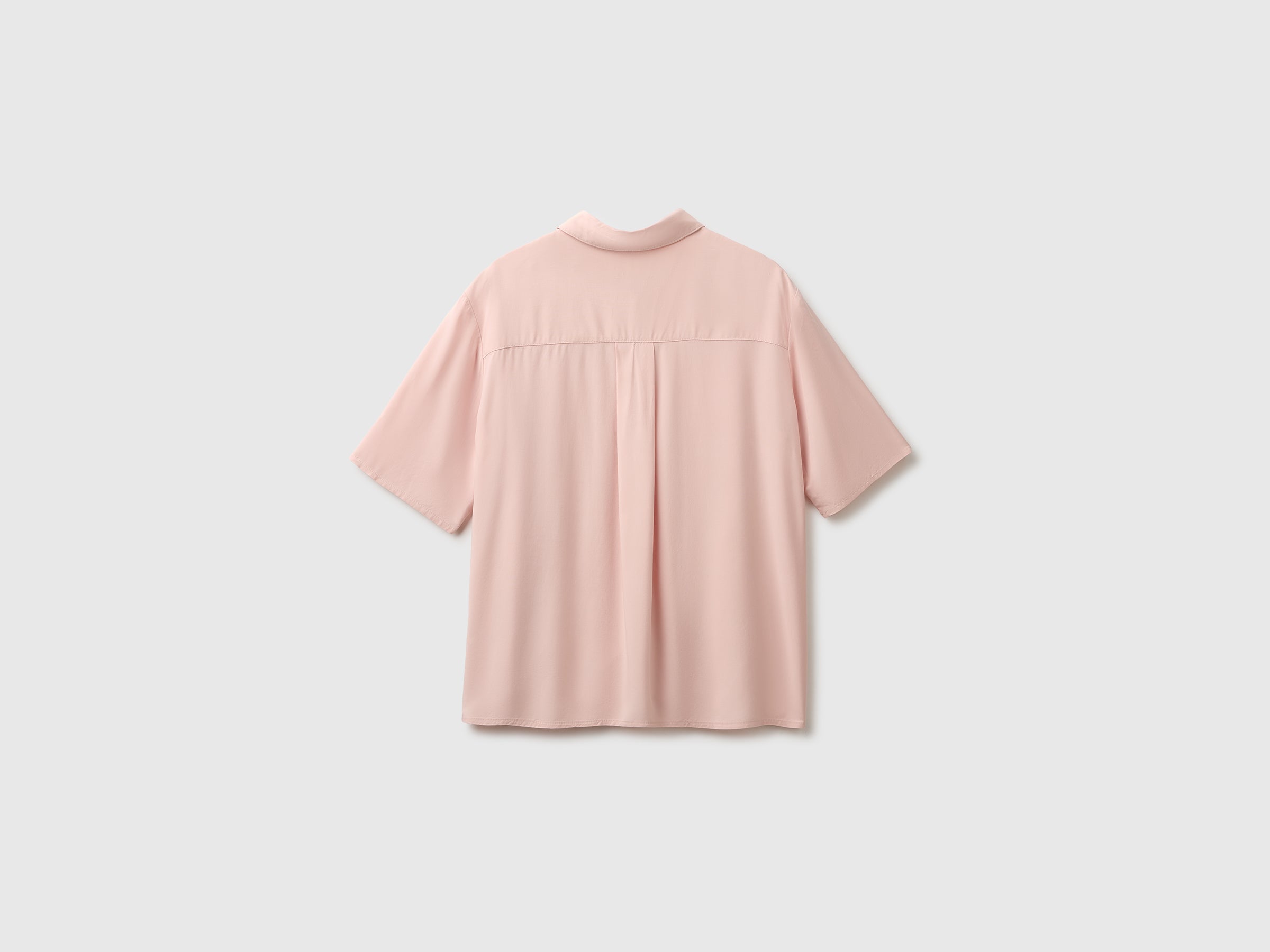 United Colors of Benetton camicia viscosa manica 3/4 tinta unita