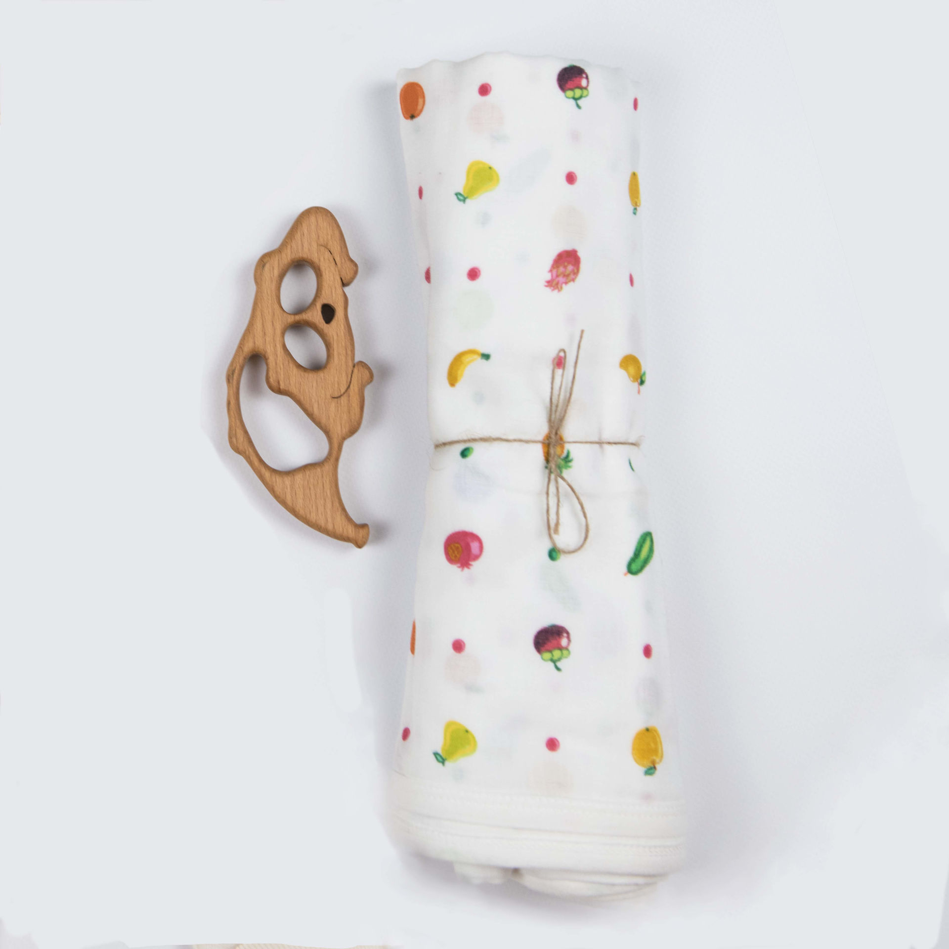 Pamboo mussola neonato cotone bio beige 120x120 doppio strato