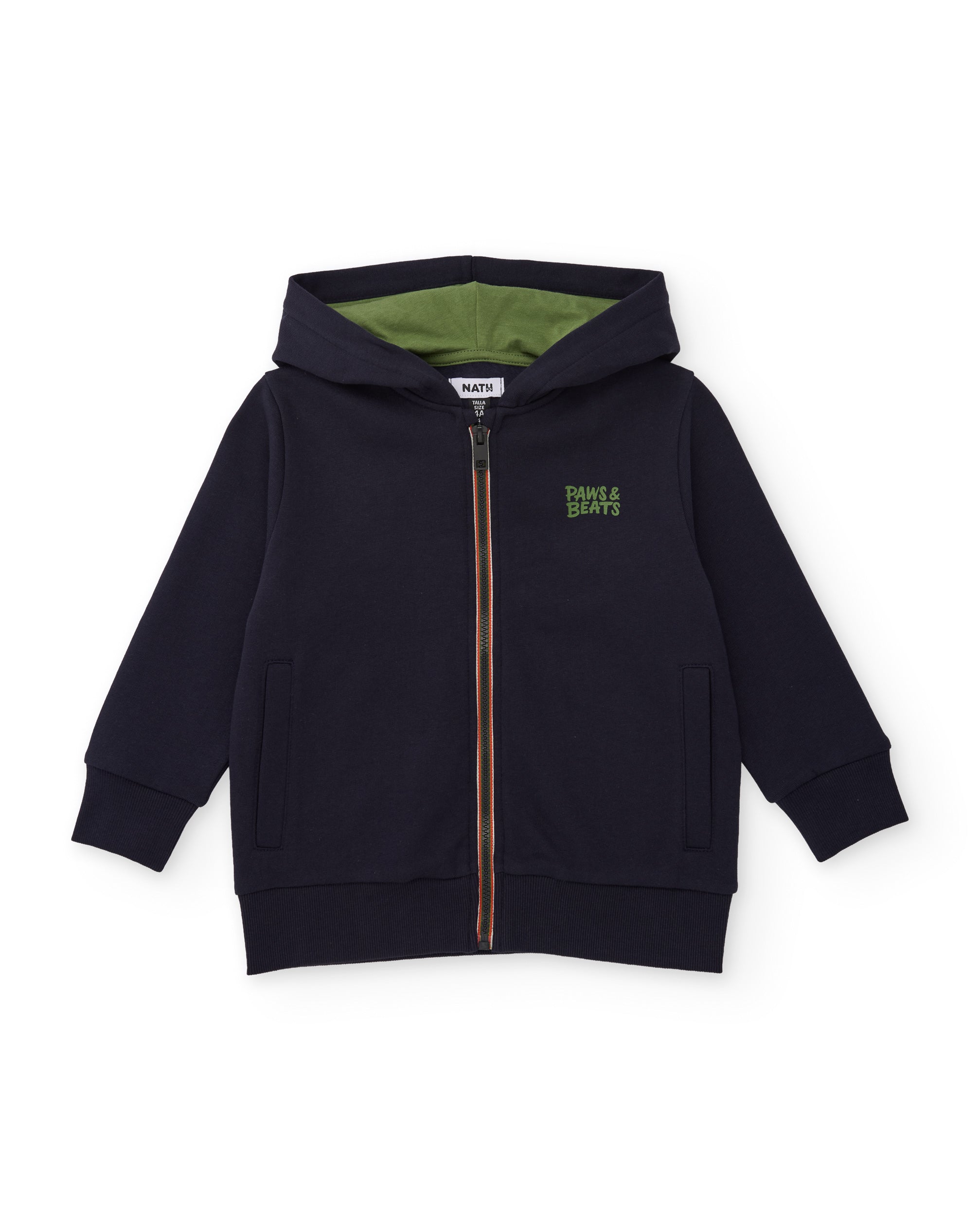 TucTuc Felpe felpa bambino cotone blu marino con cappuccio