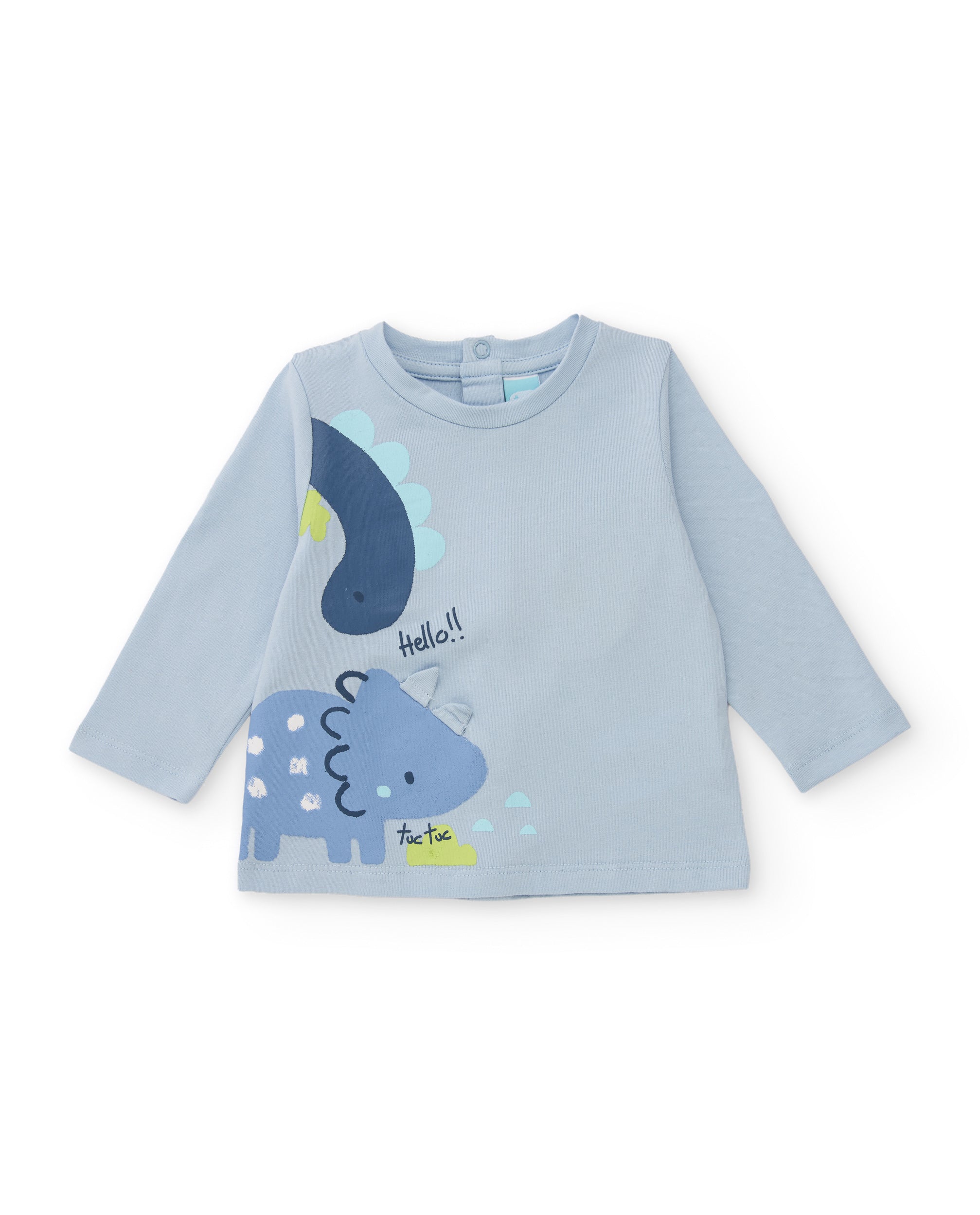 TucTuc Completi tuta neonato azzurro dinosauri cotone