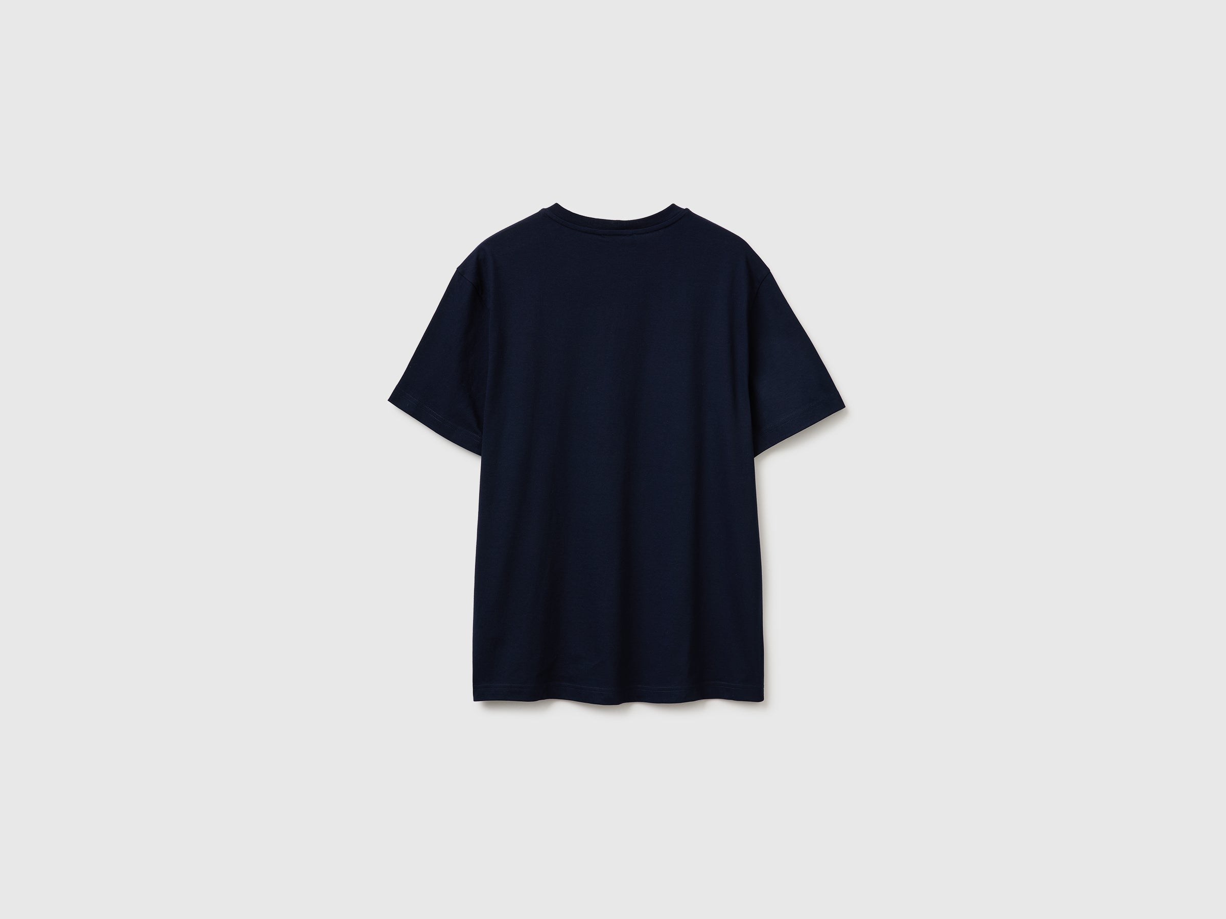 United Colors of Benetton T-Shirts T-Shirt Cotone Blu Maniche Corte