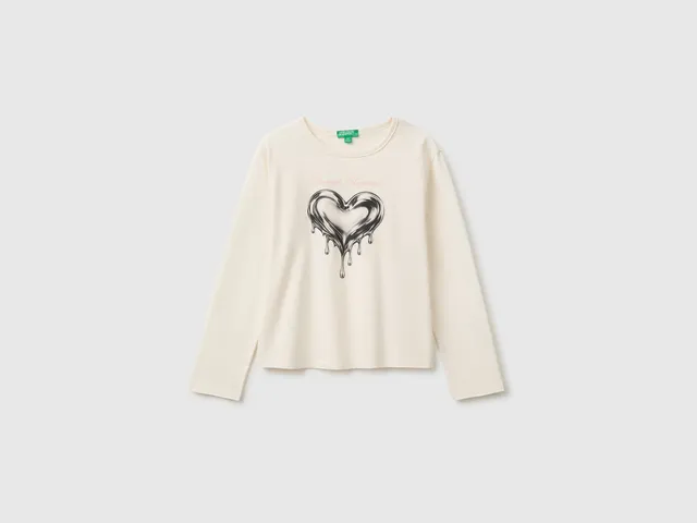 United Colors of Benetton T-Shirt Cotone Organico Stampa Taglia M