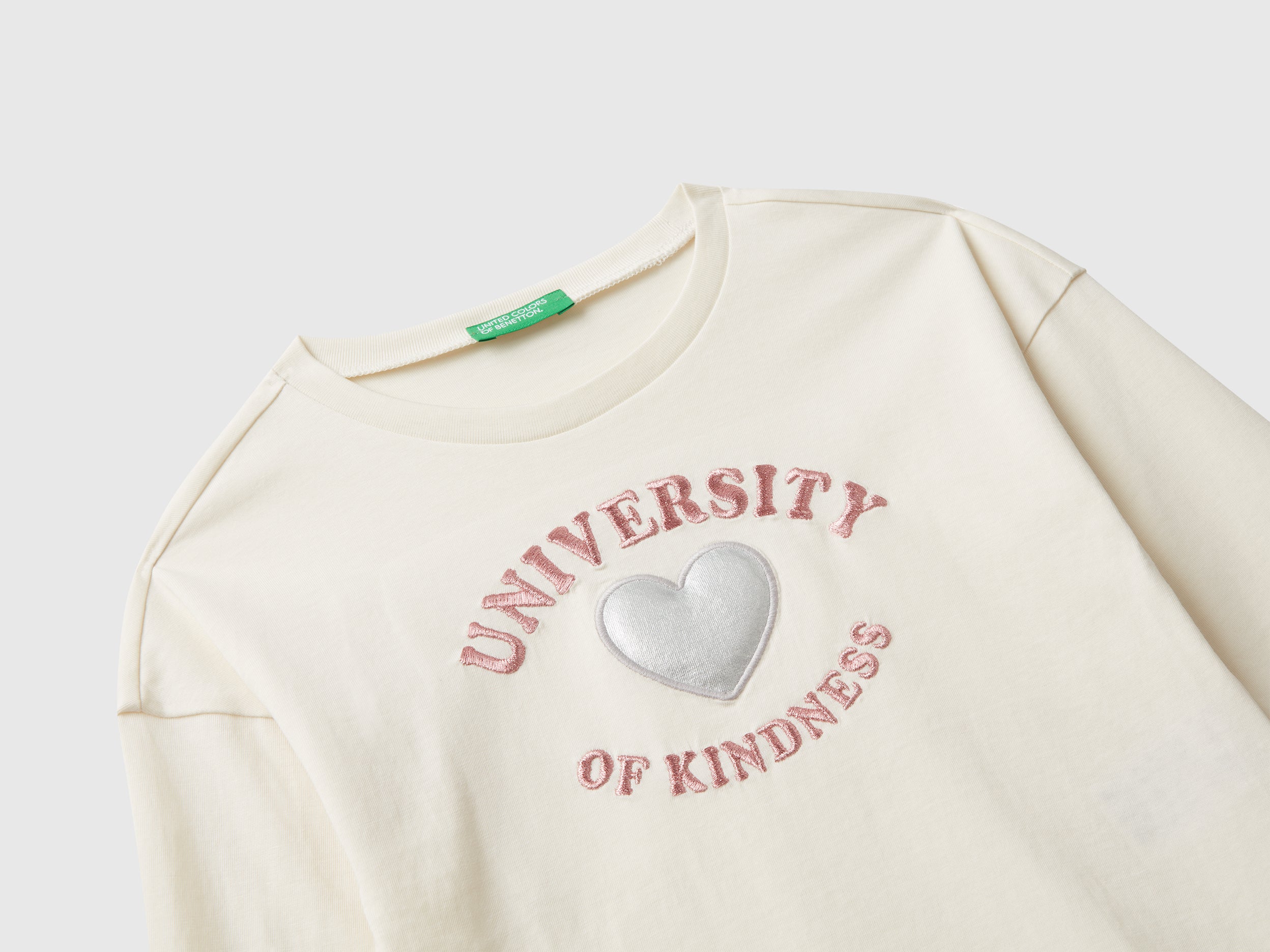 United Colors of Benetton T-Shirt Applique Maglietta Bimbo Cotone