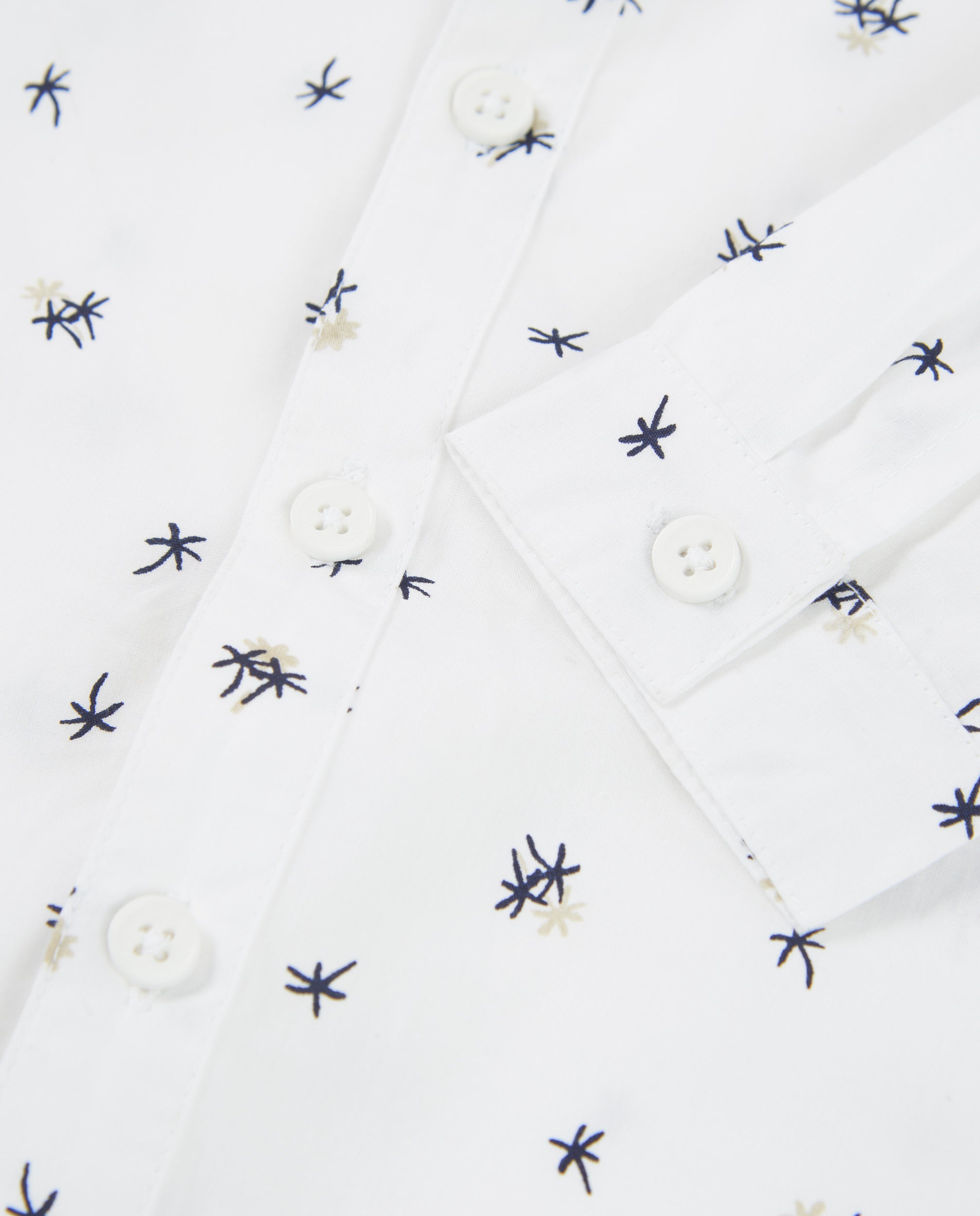 TucTuc Camicette Camicia Bimbo Bianco Palme con Papillon