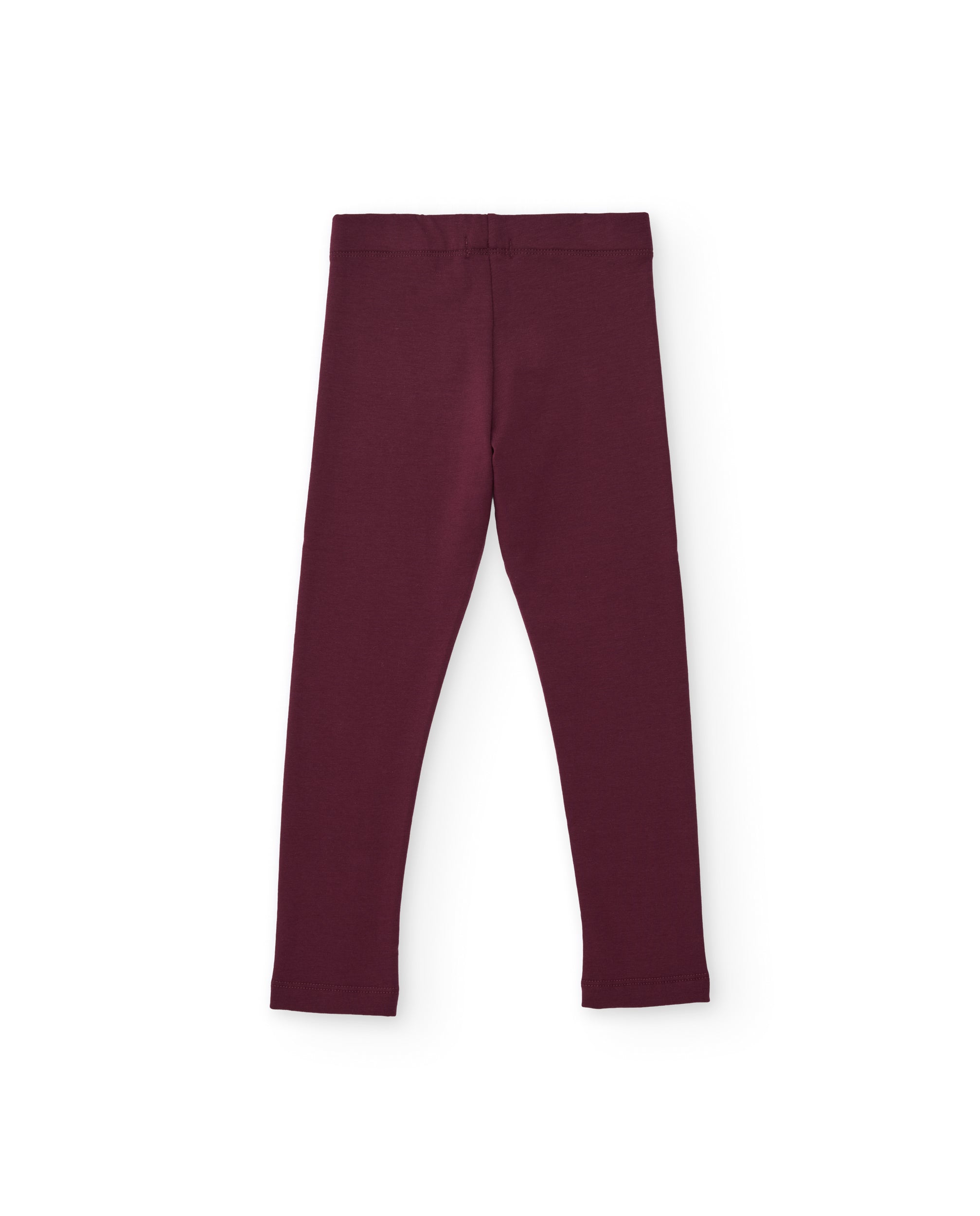 TucTuc Leggings Lunghi Bambina Felpa Bordeaux 4A-16A Caldi