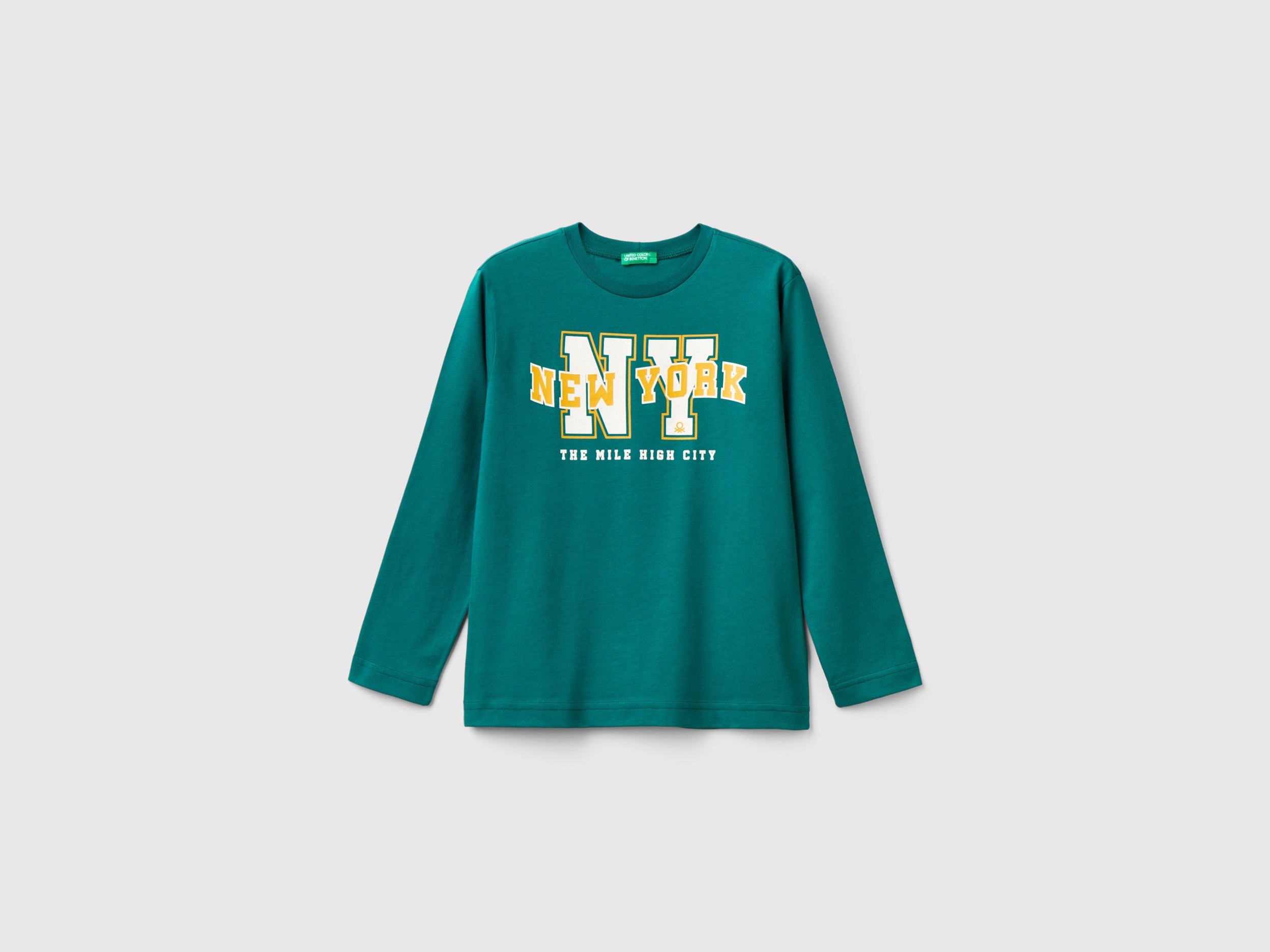 United Colors of Benetton College maglietta cotone manica lunga
