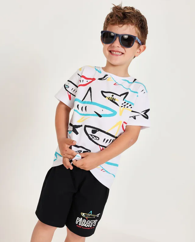TucTuc Completi bianco completo bambino 4 anni squali