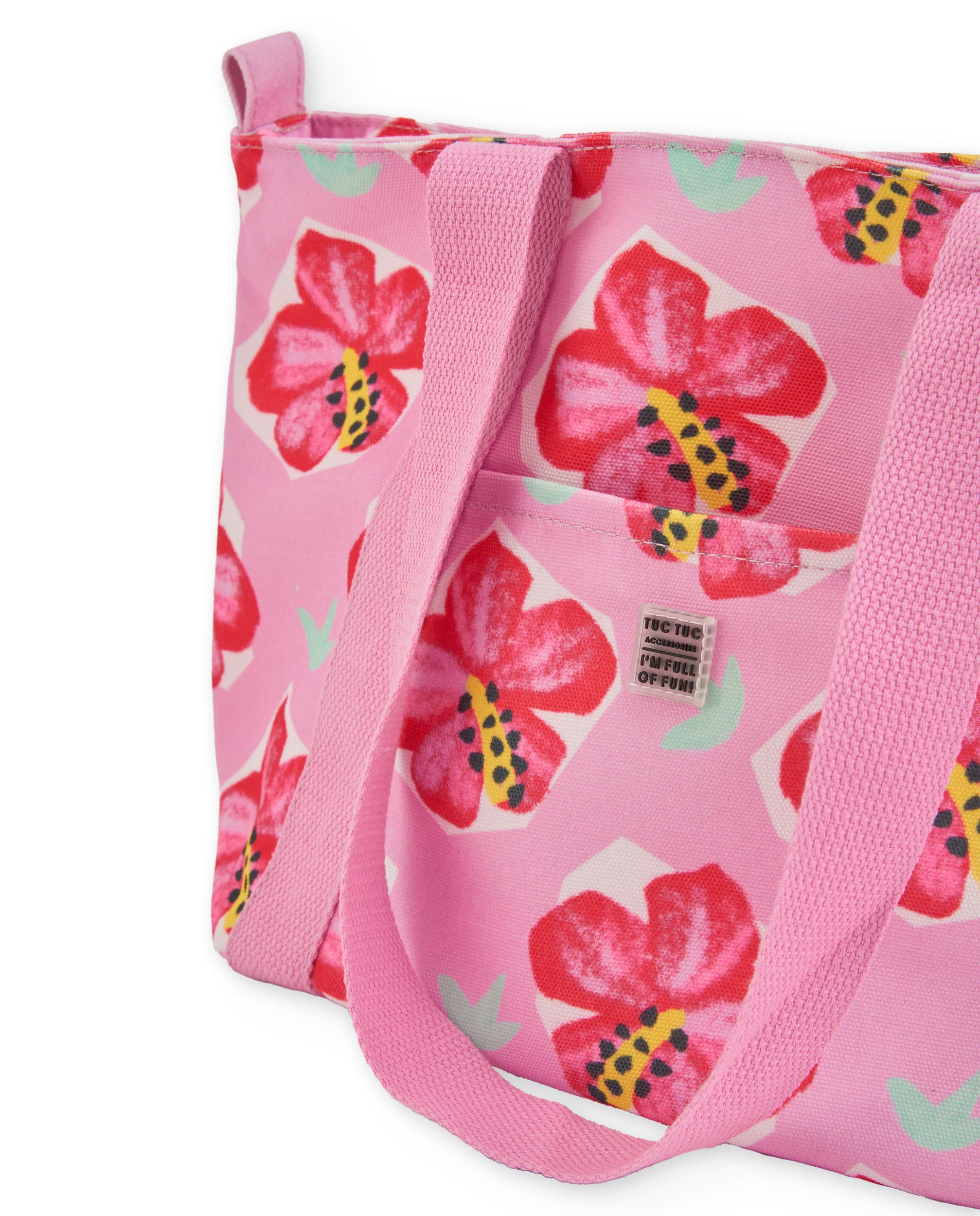 TucTuc Accessori Borsa Bambina Rosa Fiori Chiusura Zip