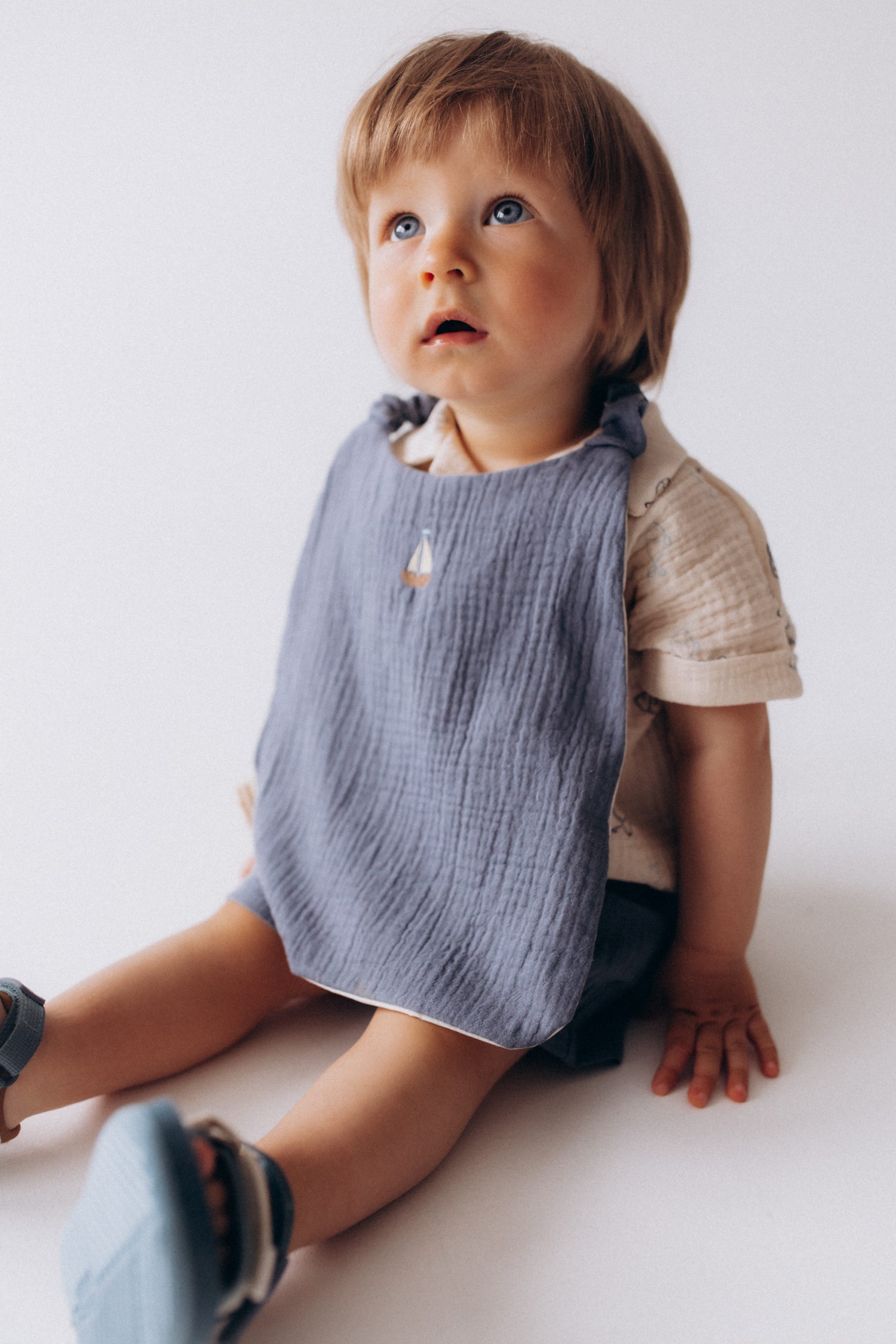 Woolly Organic Bavaglino neonato impermeabile mussola