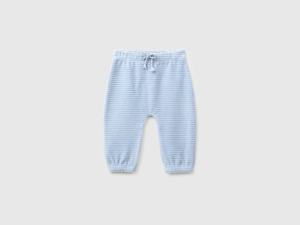 United Colors of Benetton Chenille Pantaloni Ciniglia 56 Ricamo