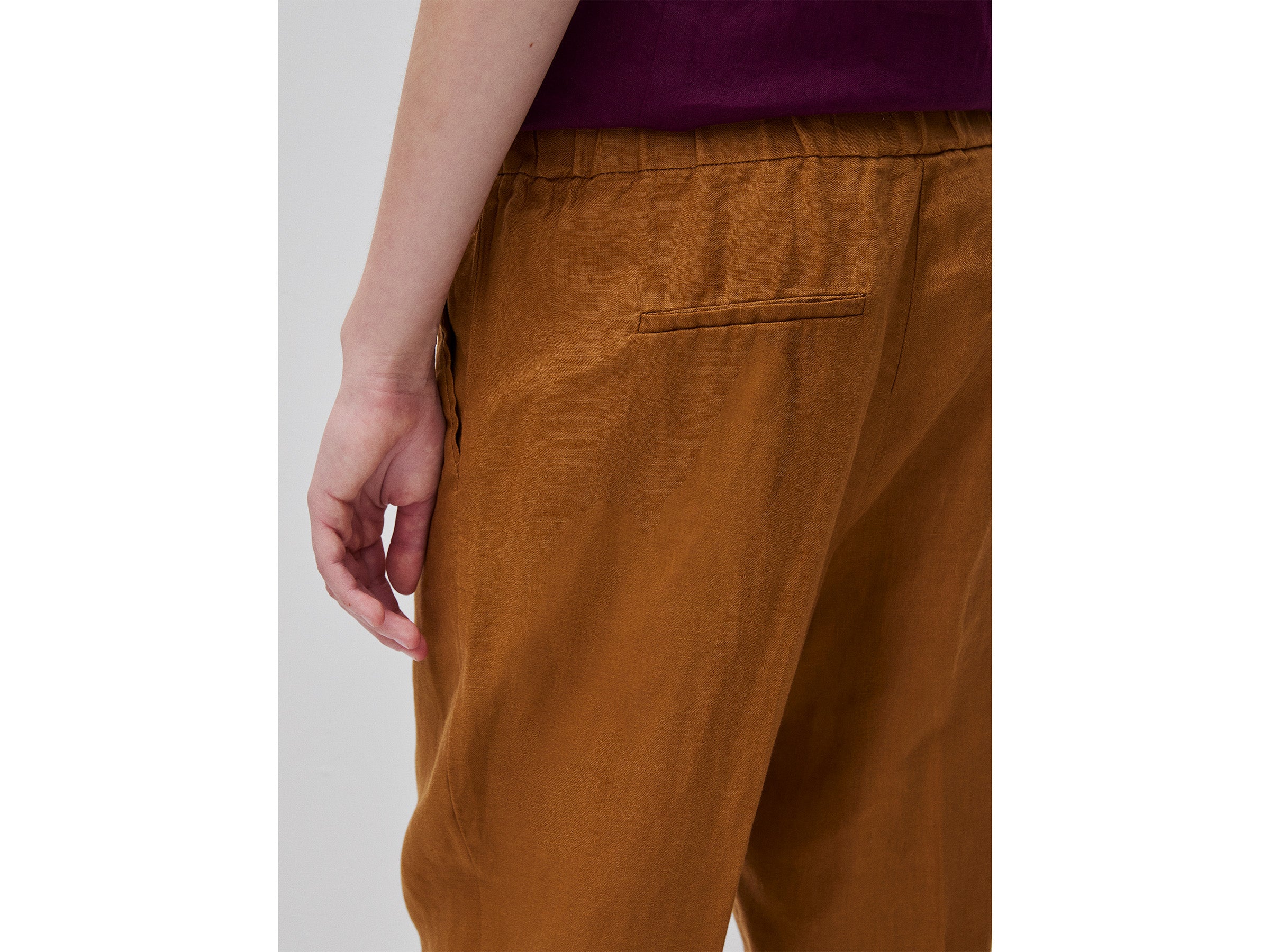 United Colors of Benetton pantaloni lino carrot