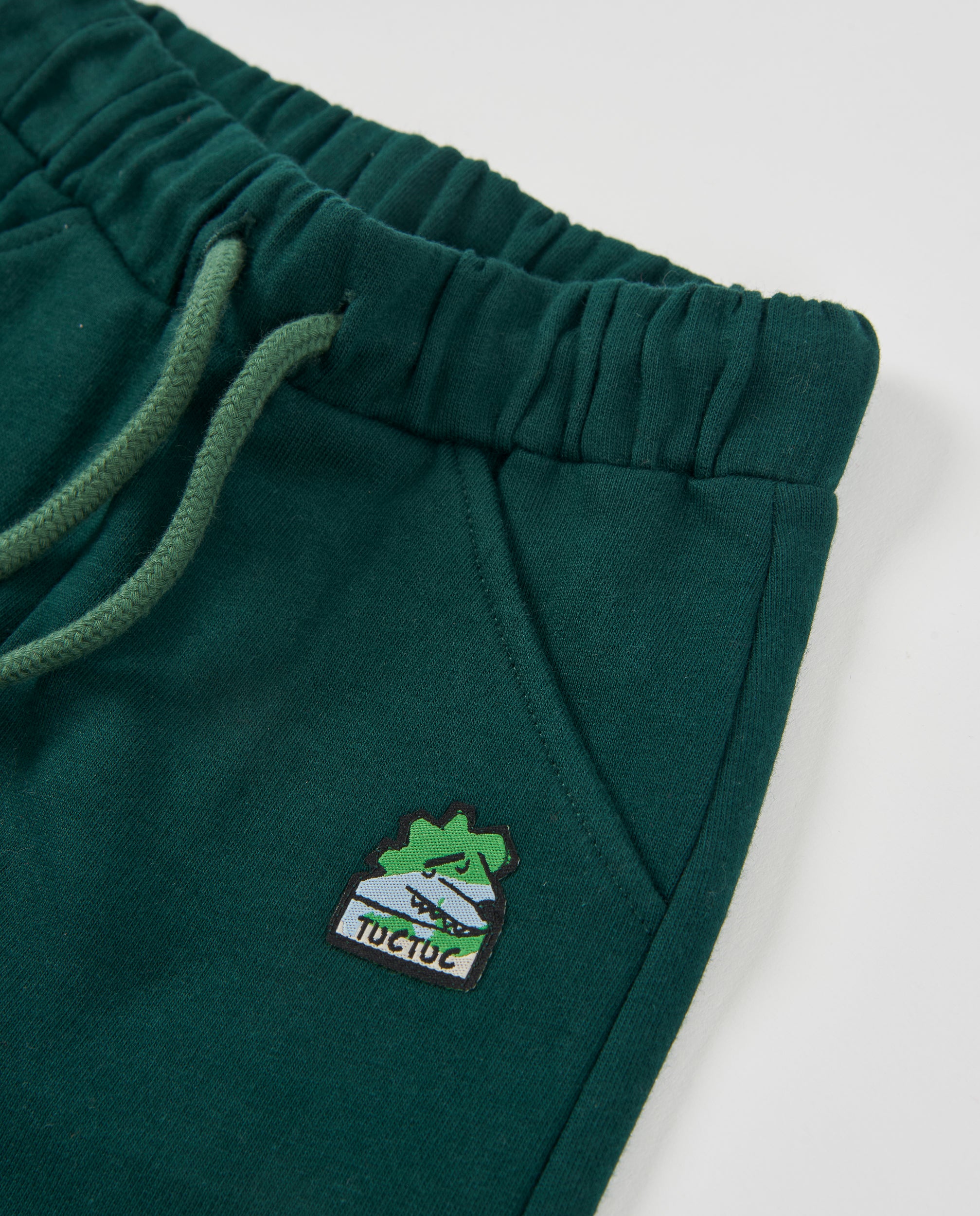 TucTuc Pantaloni pantalone bambino felpa verde coulisse
