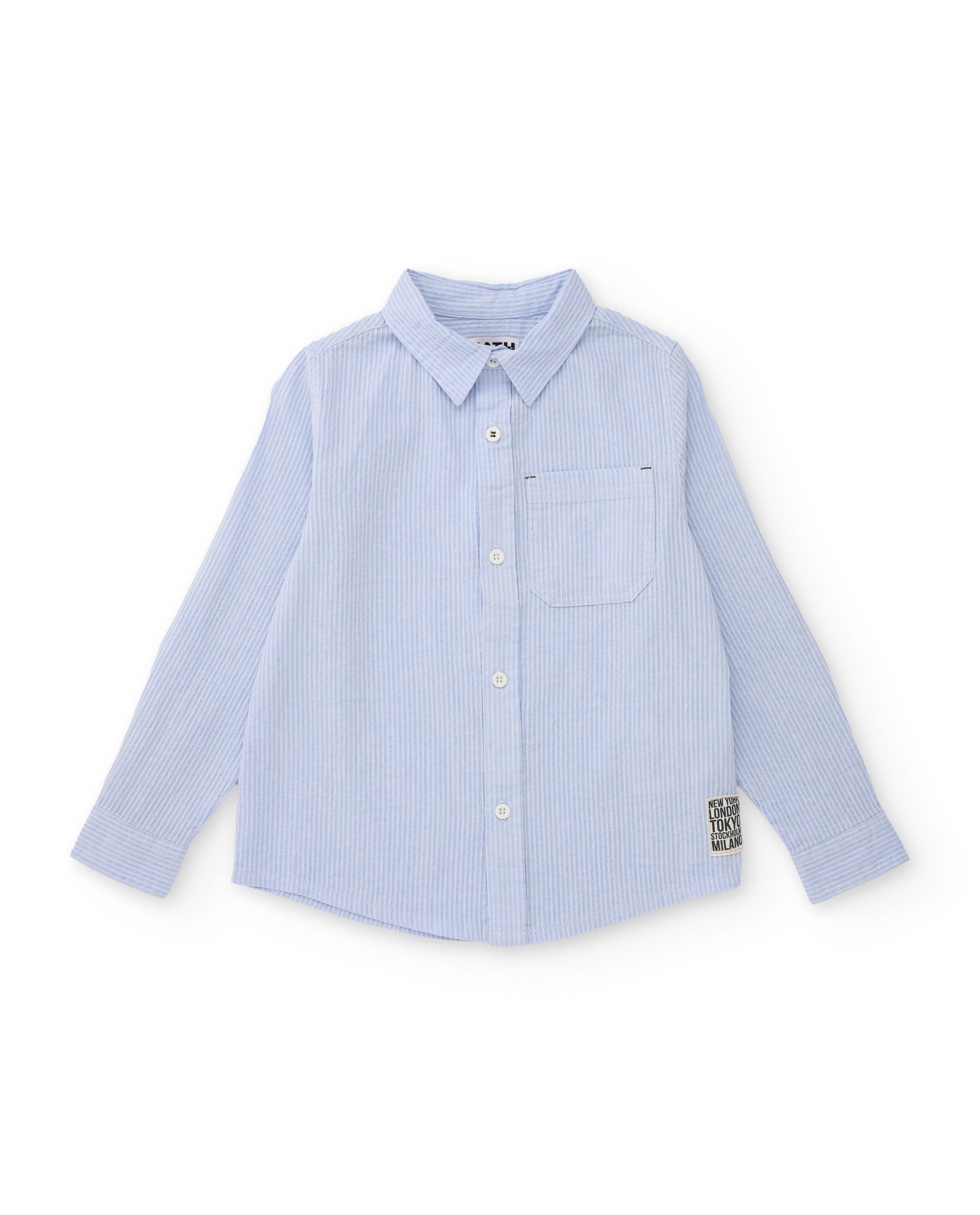TucTuc Camicette Righe camicia bambino azzurro cotone